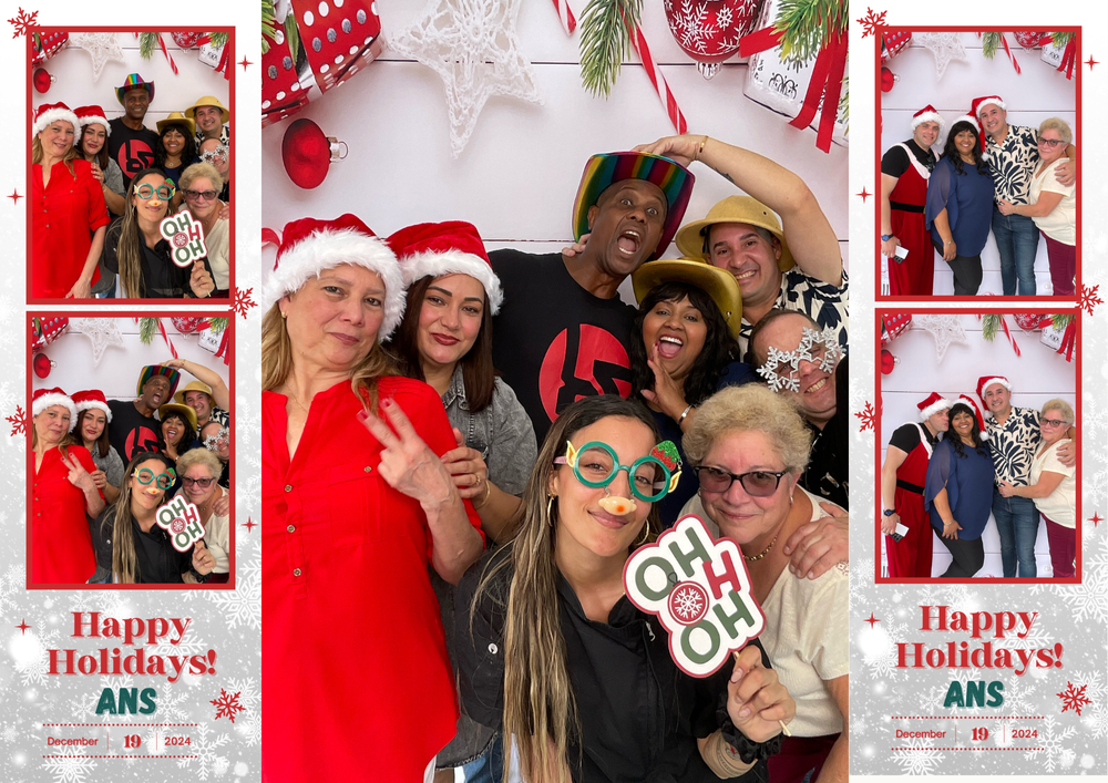 Branded corporate photo booth activation with custom prints in Miami