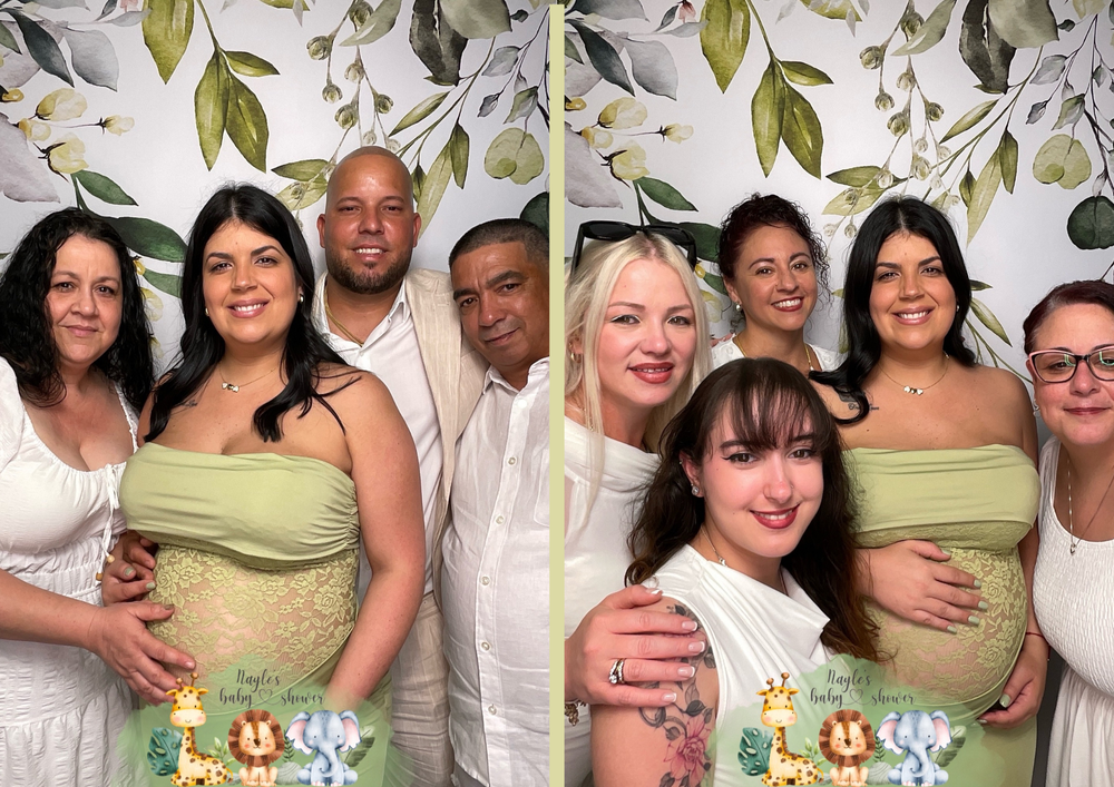 Custom photo prints from baby shower photo booth in Miami