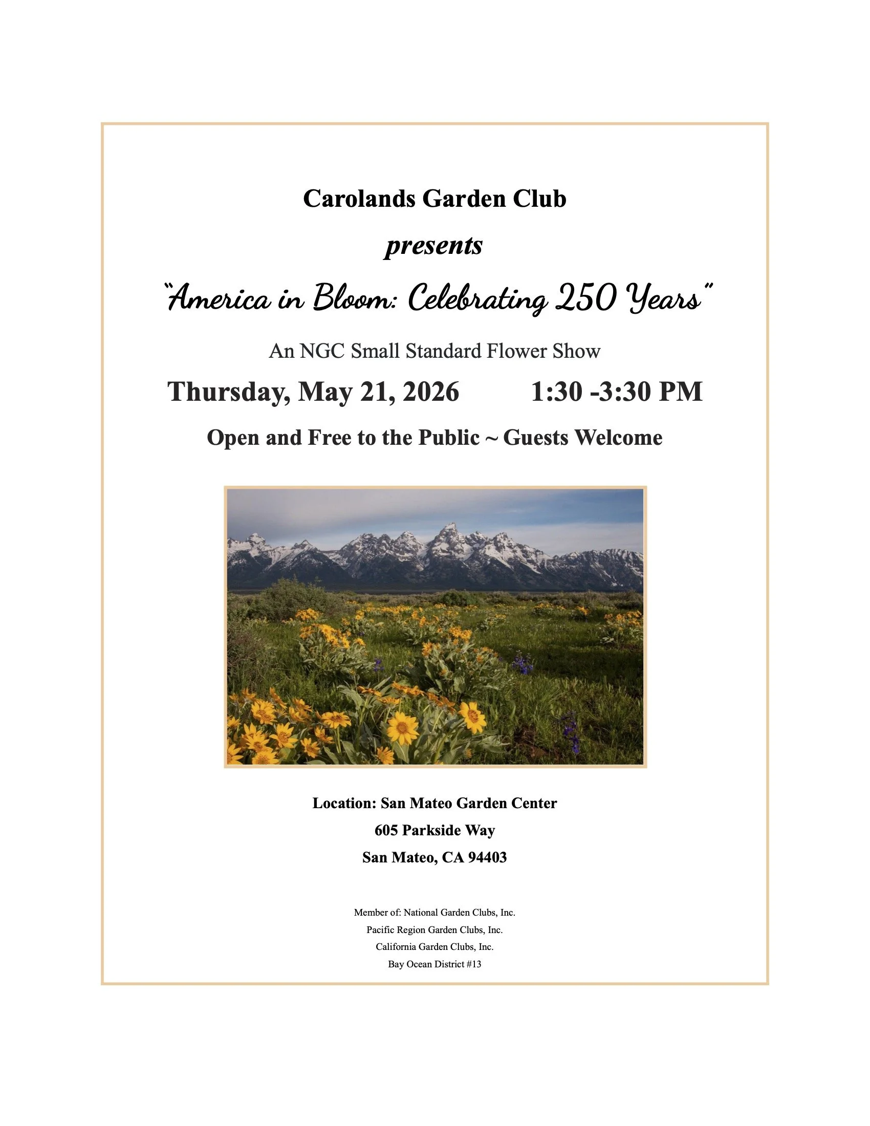 America in Bloom: Celebrating 250 Years