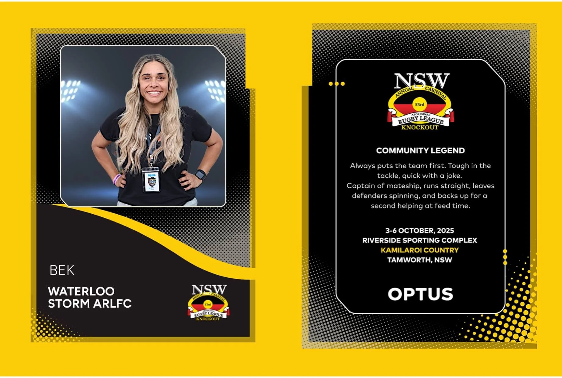 Personalised Trading Cards for Optus