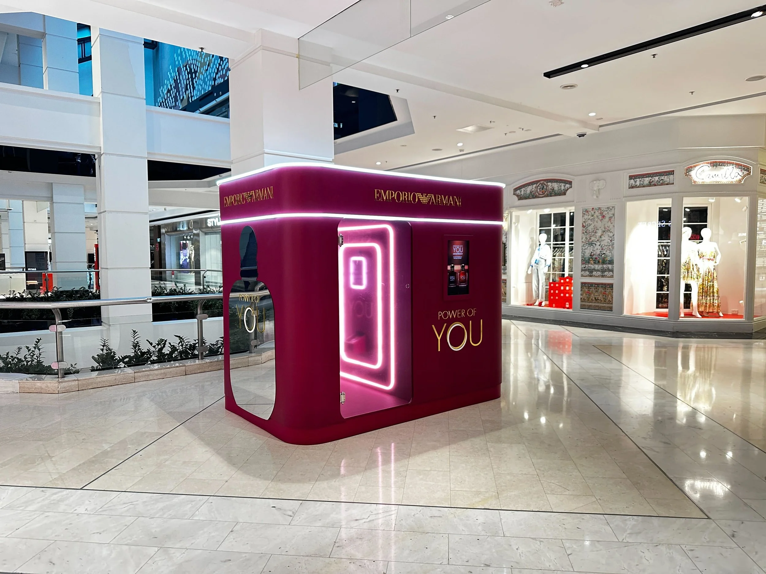 Integrated Photo Booth for Armani