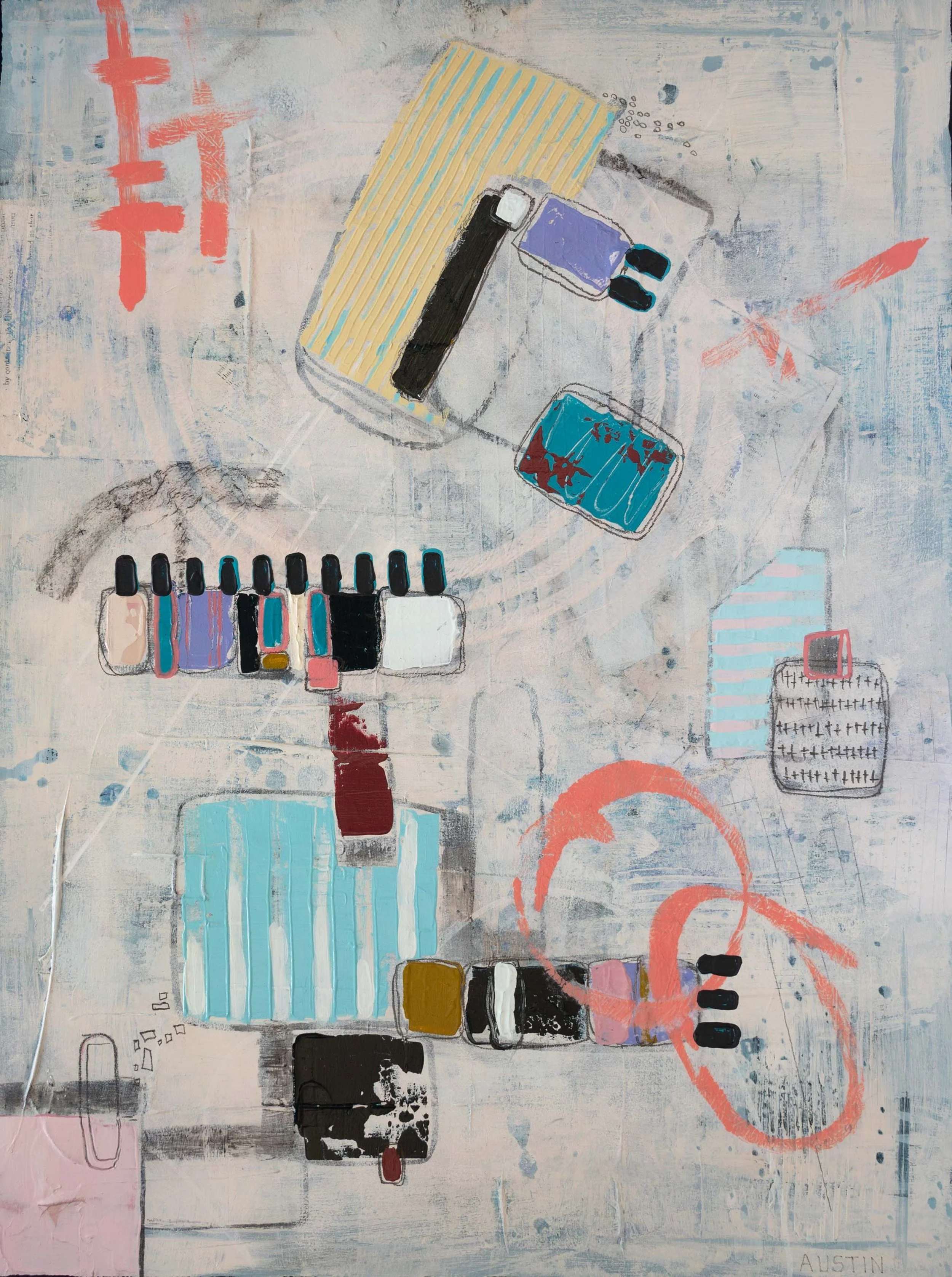 wasps in the tea - 60cm x 45cmx 3 cm ($260)