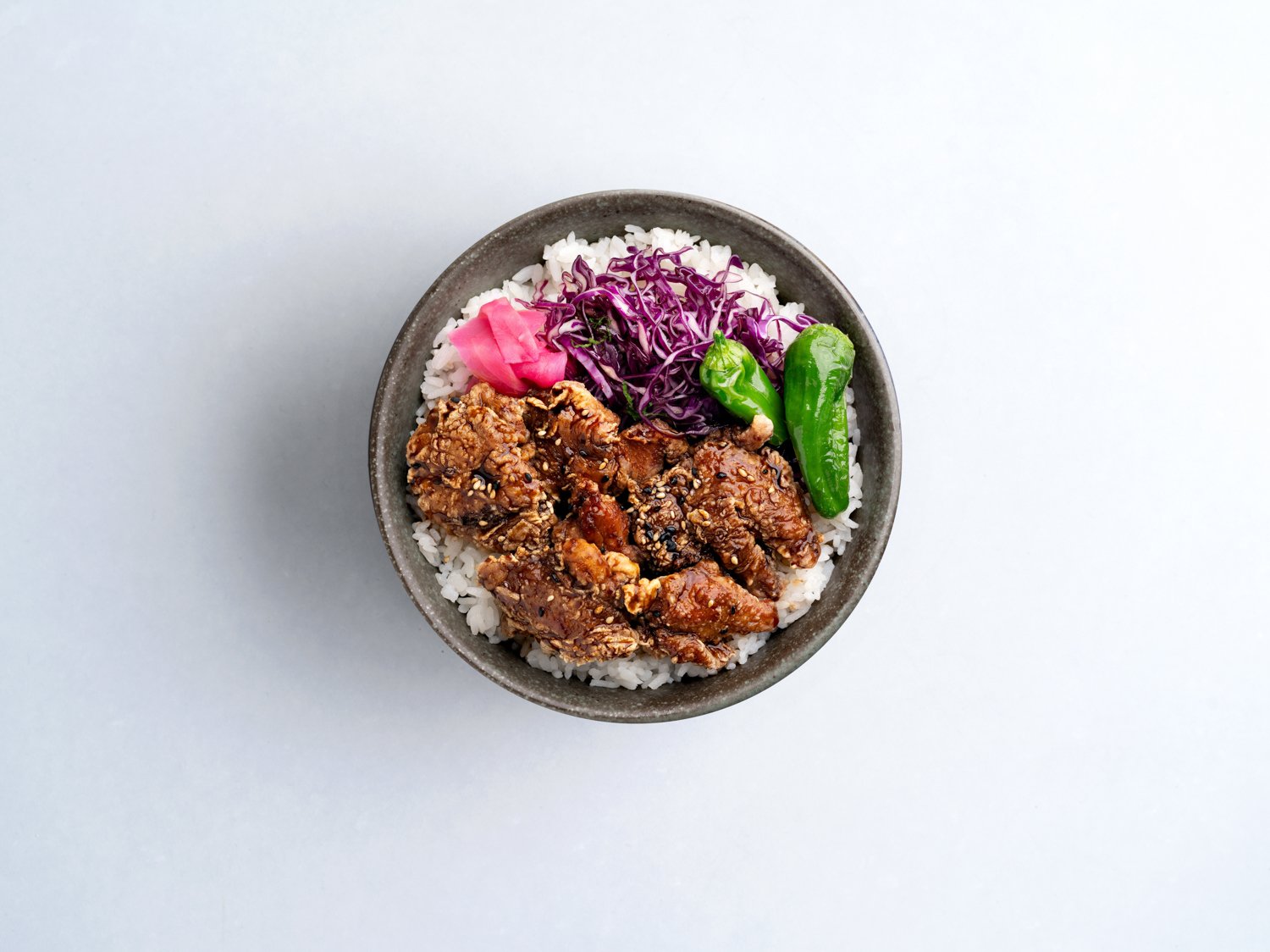 A donburi with Japanese Fried Chicken