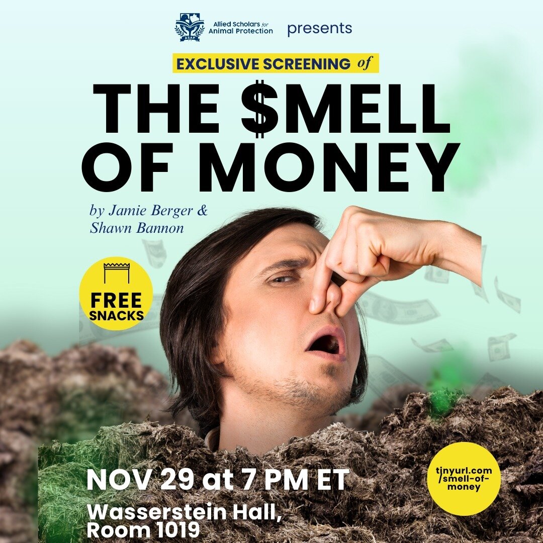 Be there or be square! Exclusive screening of THE SMELL OF MONEY, co-hosted with @asap_mit and @crueltyfreeneu