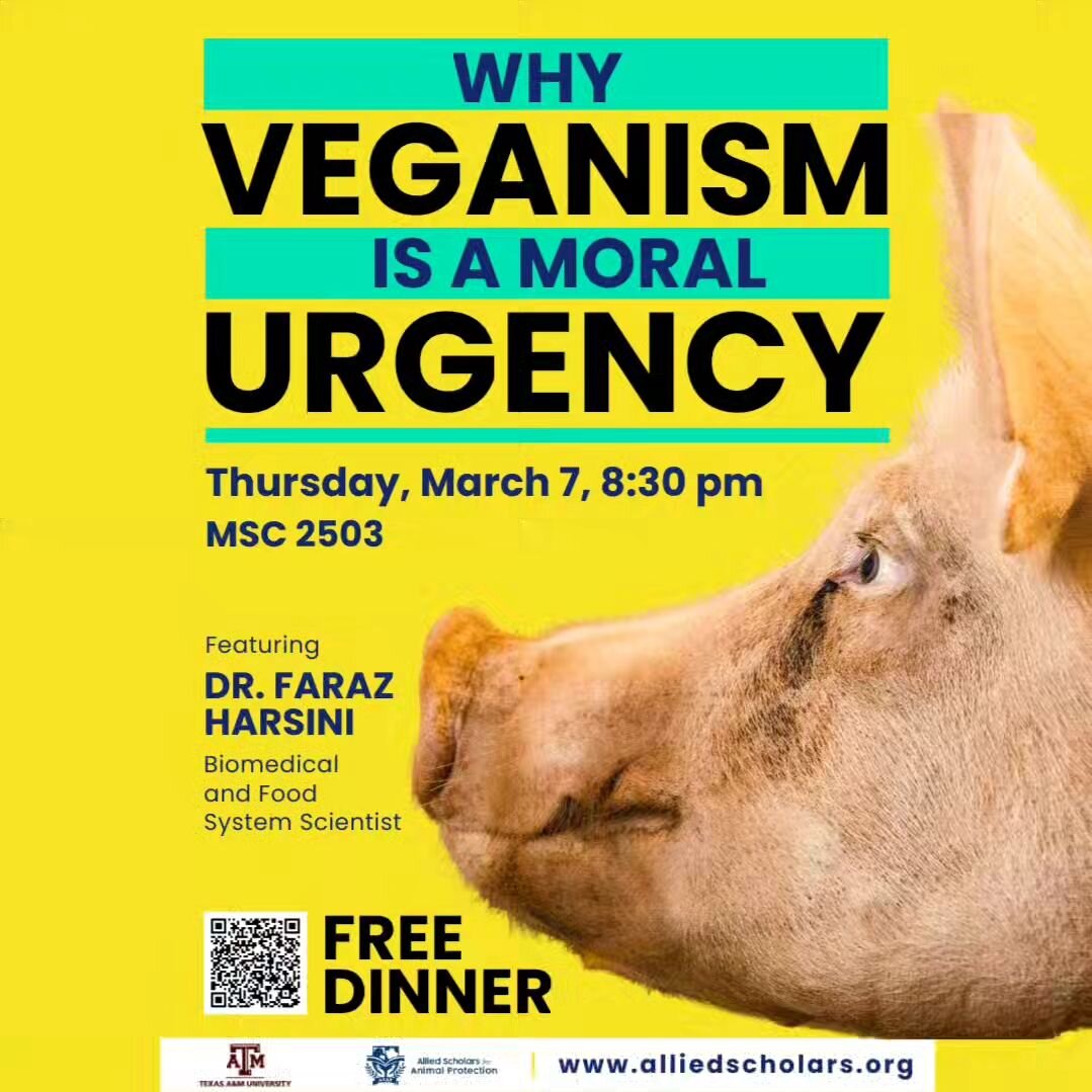 Please join us to discuss why veganism is a moral urgency!