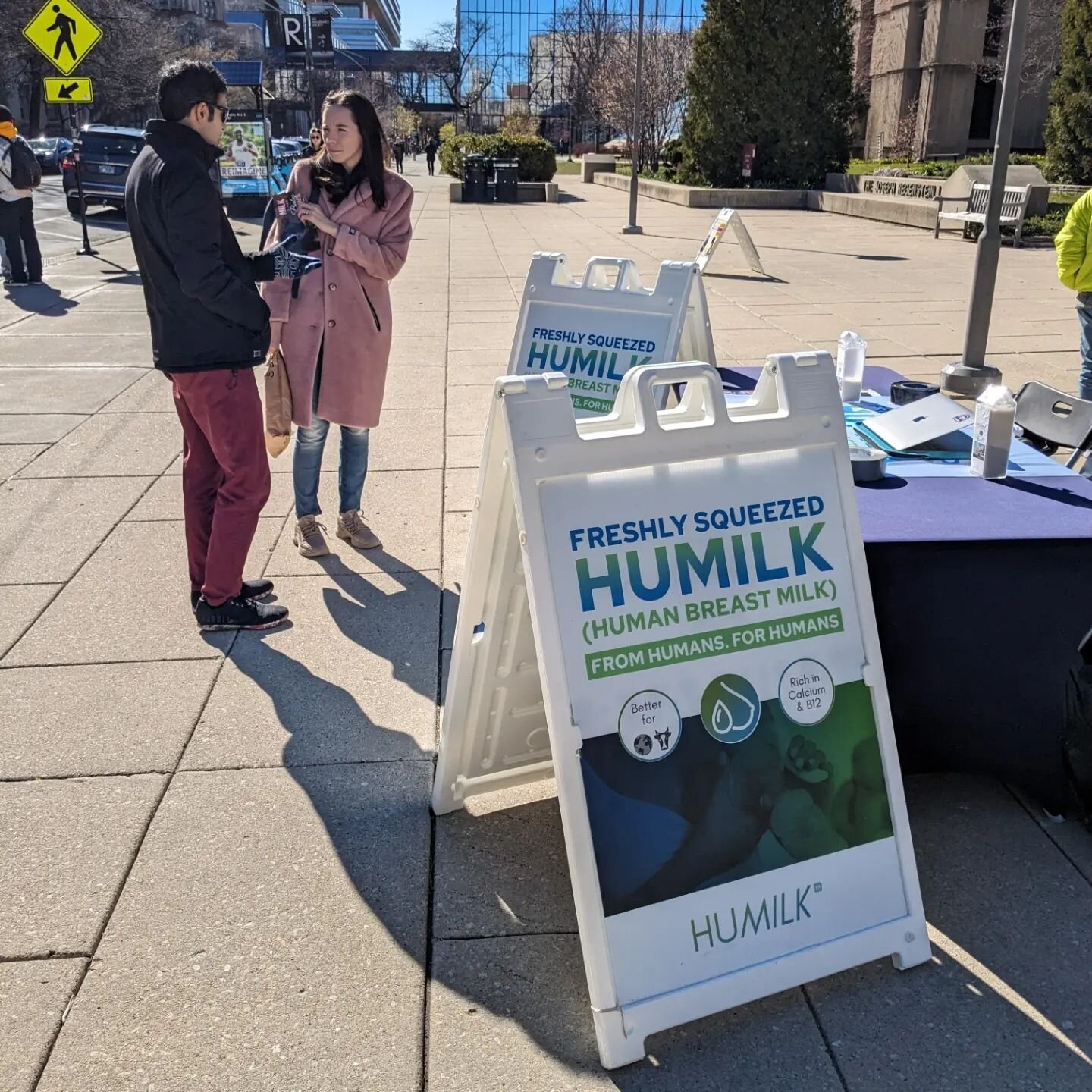 Our HuMilk is cage free, grass fed and sustainable. Stop by Cobb Gate for a free sample!