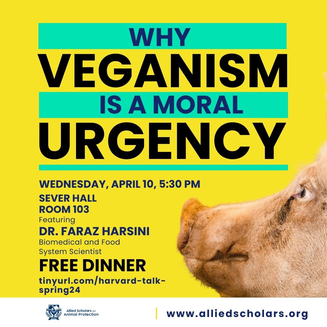 Why is veganism a moral urgency? What can YOU do to help animals?

Please join us Wednesday evening to find out from @dr_faraz_harsini!

#vegan #animal #animalrights