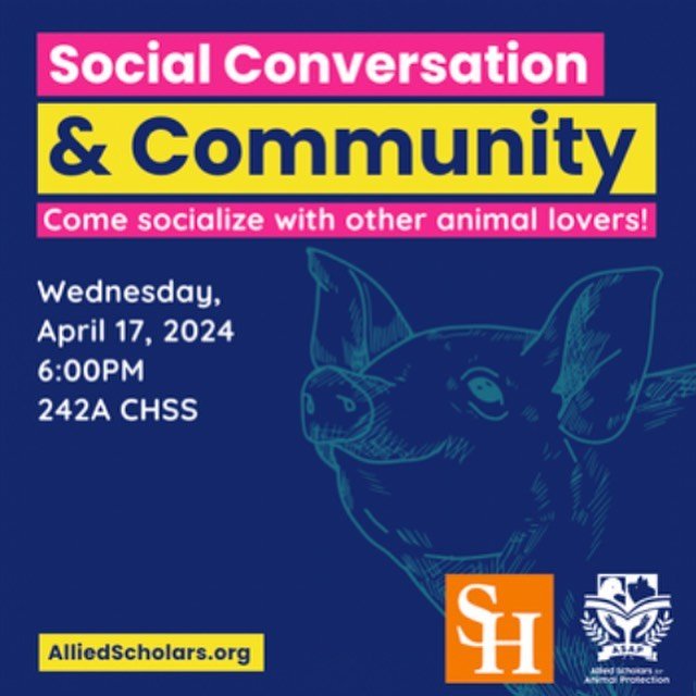 Come Socialize with some fellow animal lovers! #shsu #samhoustonstateuniversity #alliedscholarsforanimalprotection #animalovers #social