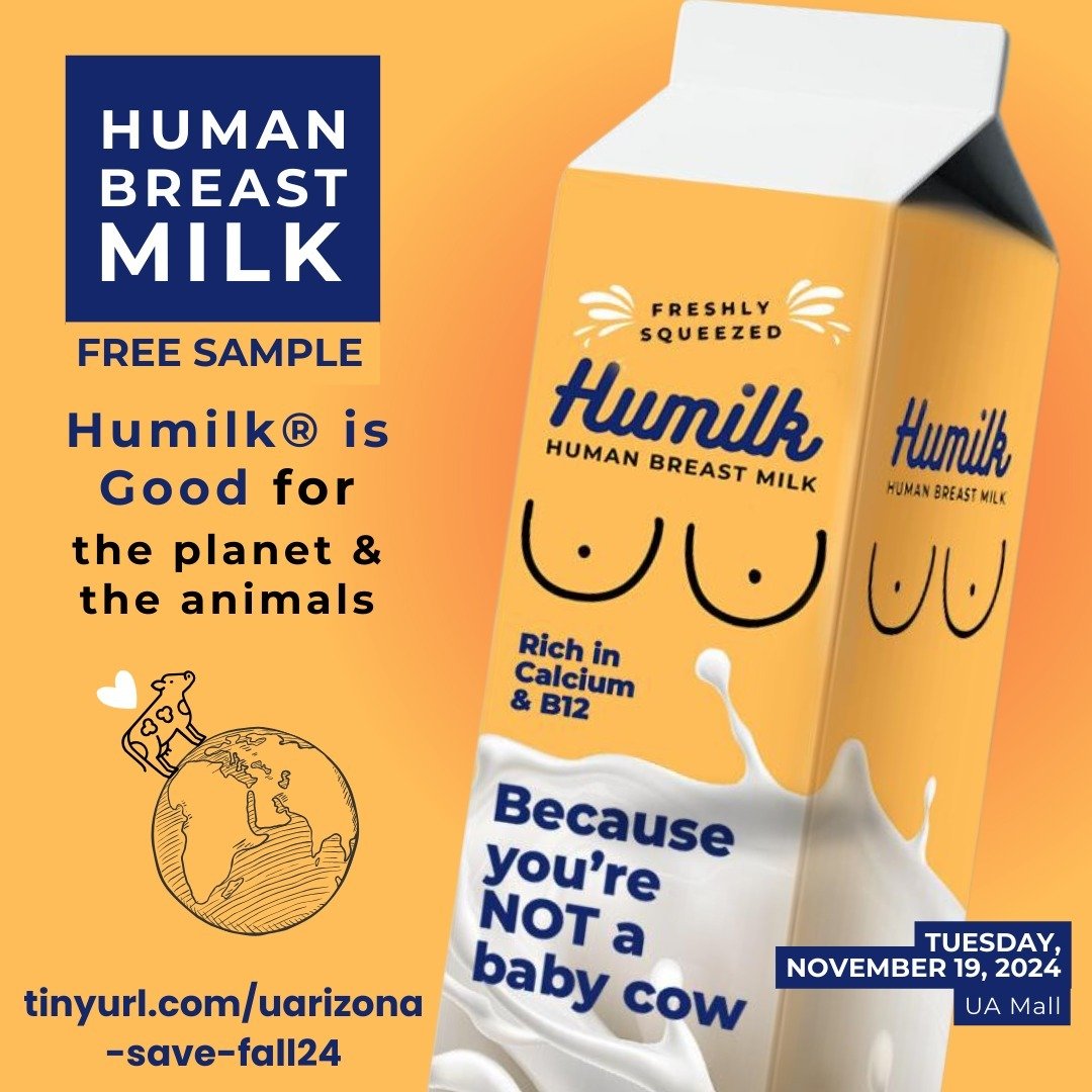 Next week, we're introducing human breast milk on campus.

Why breastfeed from a different species, when you can have milk from your own!

At UA Mall on Tuesday, November 19 2024.

#yum #foodie #dairyfree