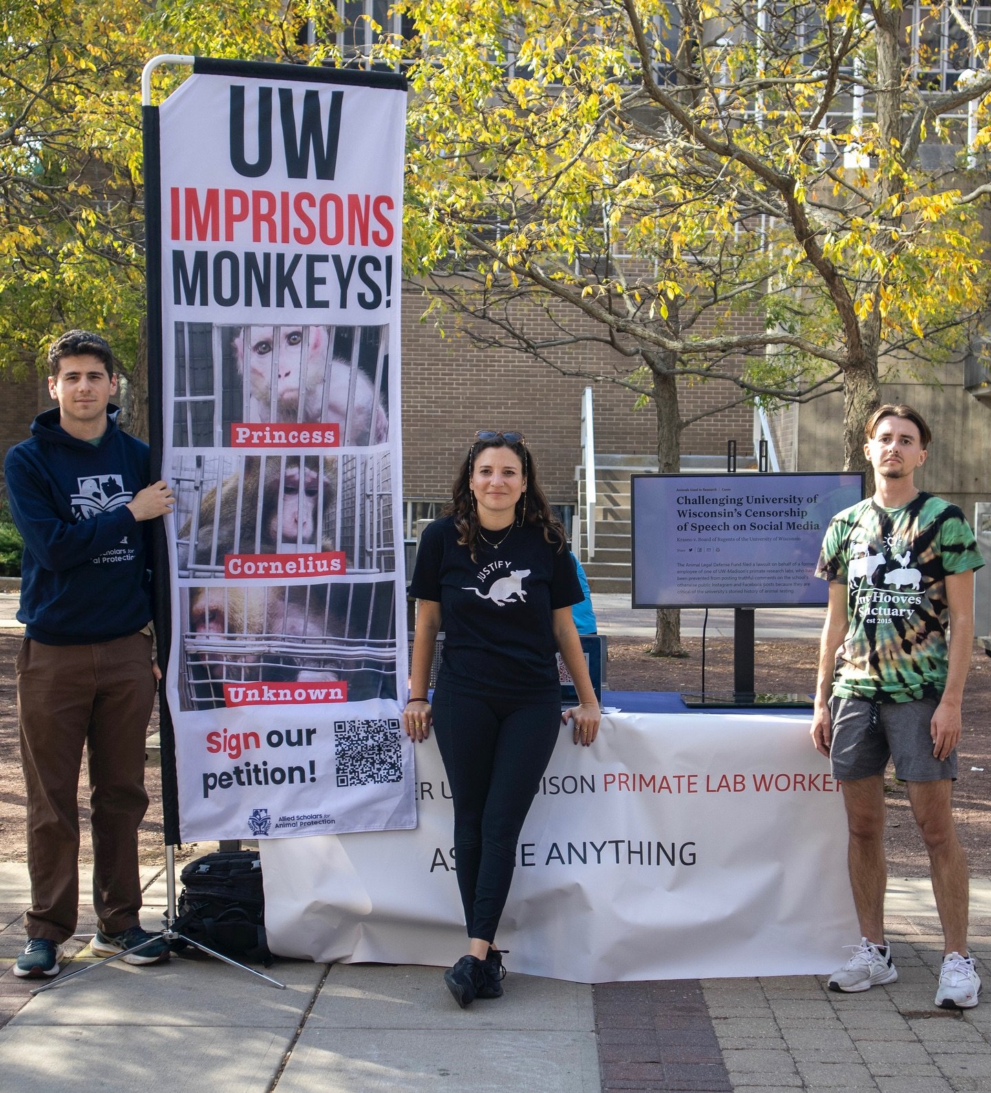 October throwback. Join a growing number of students who stand united against using animals in research. 

There are better ways to do science. Ethics ought be the foundation of why we do science. We must evolve. Help us take the next steps and sign 