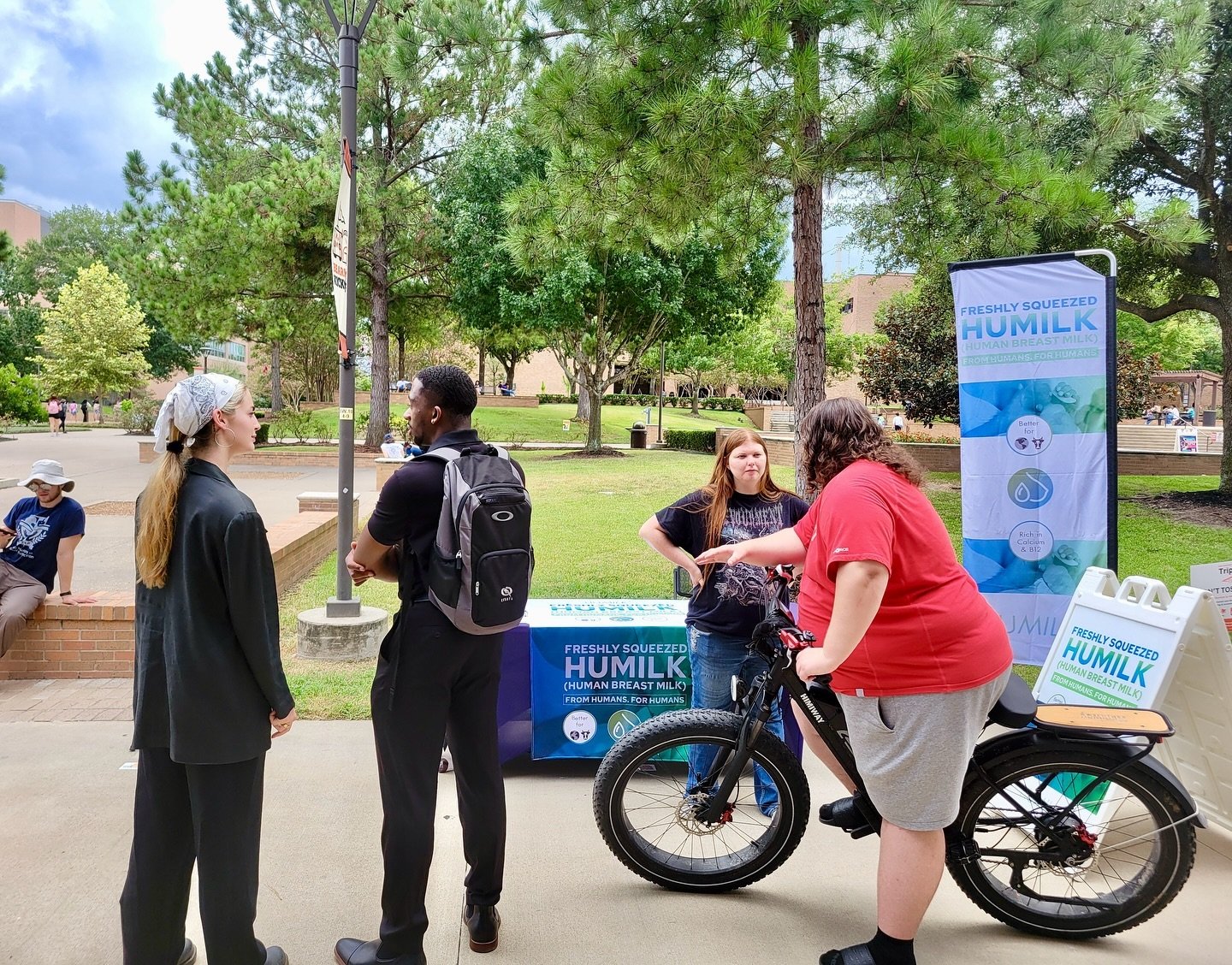 We asked students if they wanted to try HuMilk - freshly squeezed human breast milk. 
&ldquo;What?!&rdquo; Some were grossed out, others shocked, others laughed, some actually thought we were serious. 

&ldquo;Human breast milk is for humans, from wo
