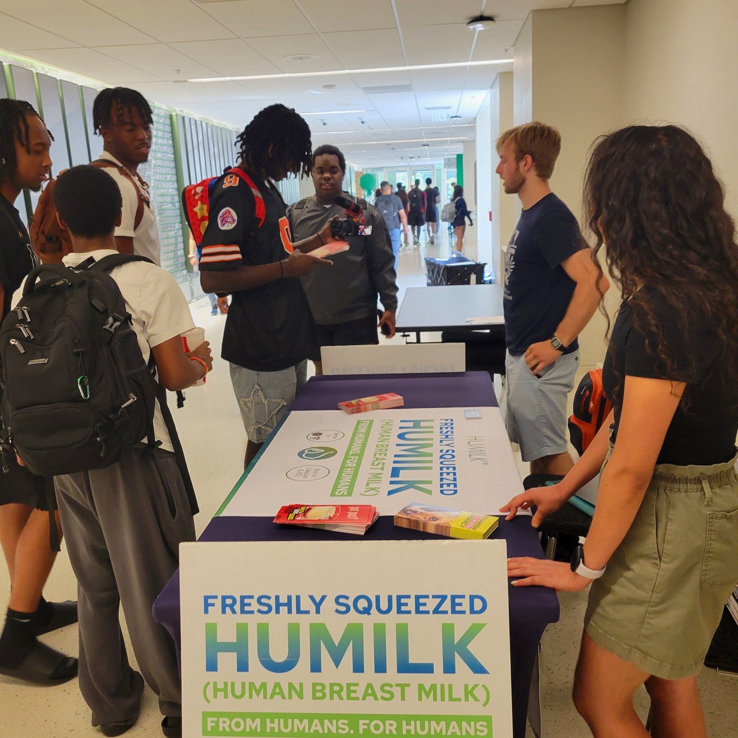 One of our methods for opening minds and hearts - we ask students if they want to try HuMilk - freshly squeezed human breast milk.

&ldquo;No way!&rdquo; After some shock, some laughs, some disgust, many are open to talking to us, then we help wake t