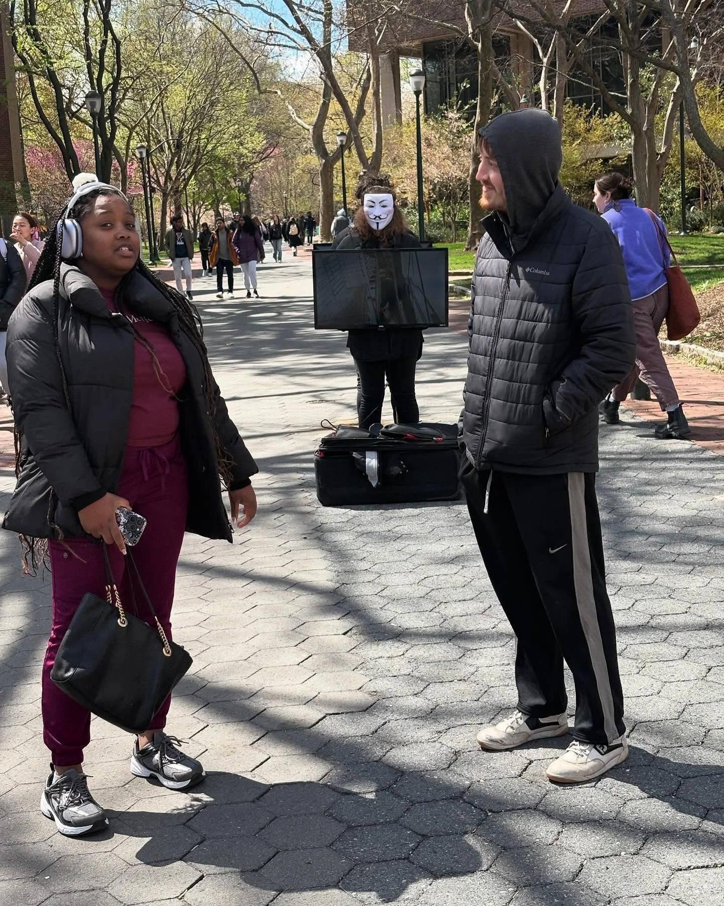 Cube of Truth outside Penn yesterday, educating the public on the realities of animal exploitation.