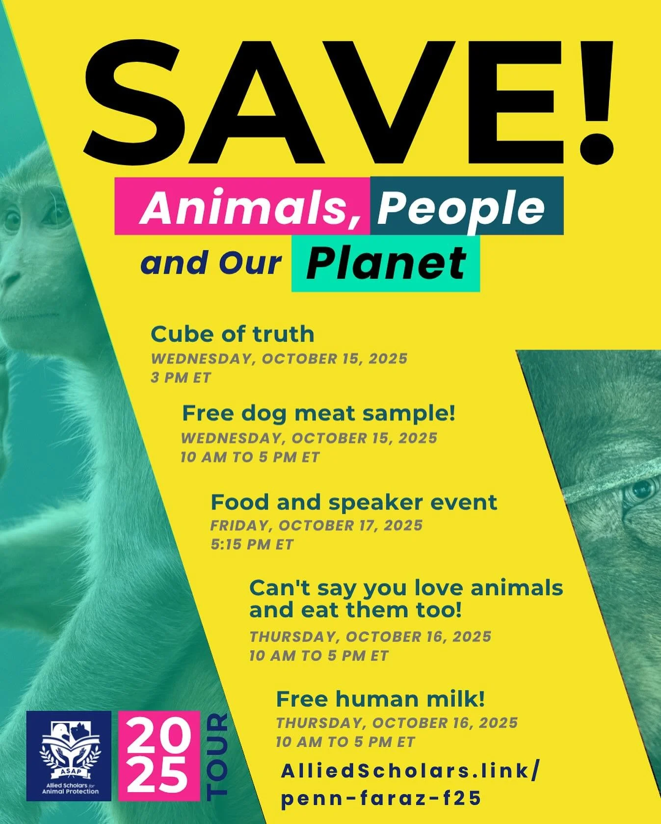 π Join us starting next week on Wednesday, October 15, until Friday, October 17, we will be hosting a variety of events at Walnut St and Woodland Walk. 
π« Don’t be shy! You won’t want to miss these perspective-shifting events!