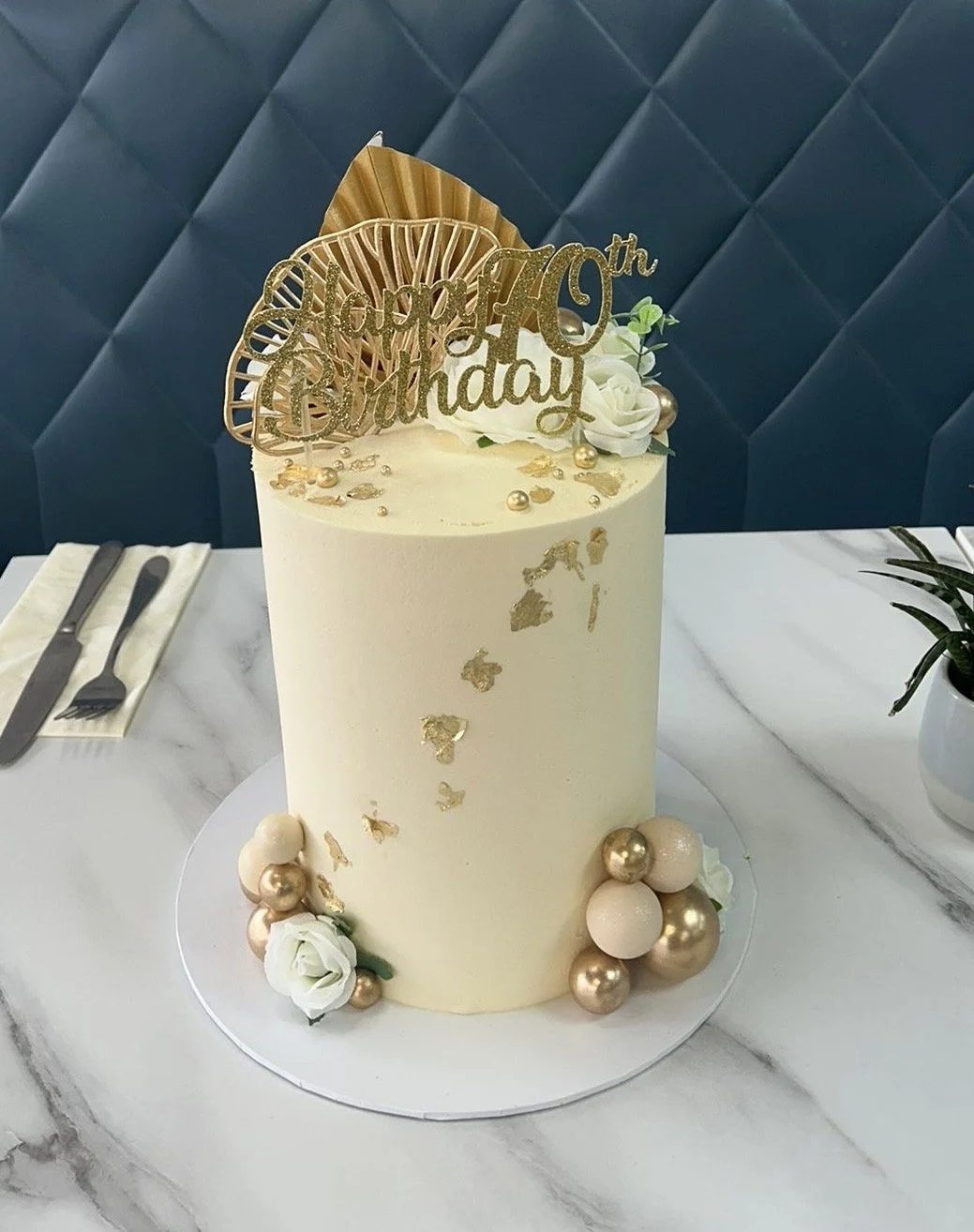 Golden Tall Cake
