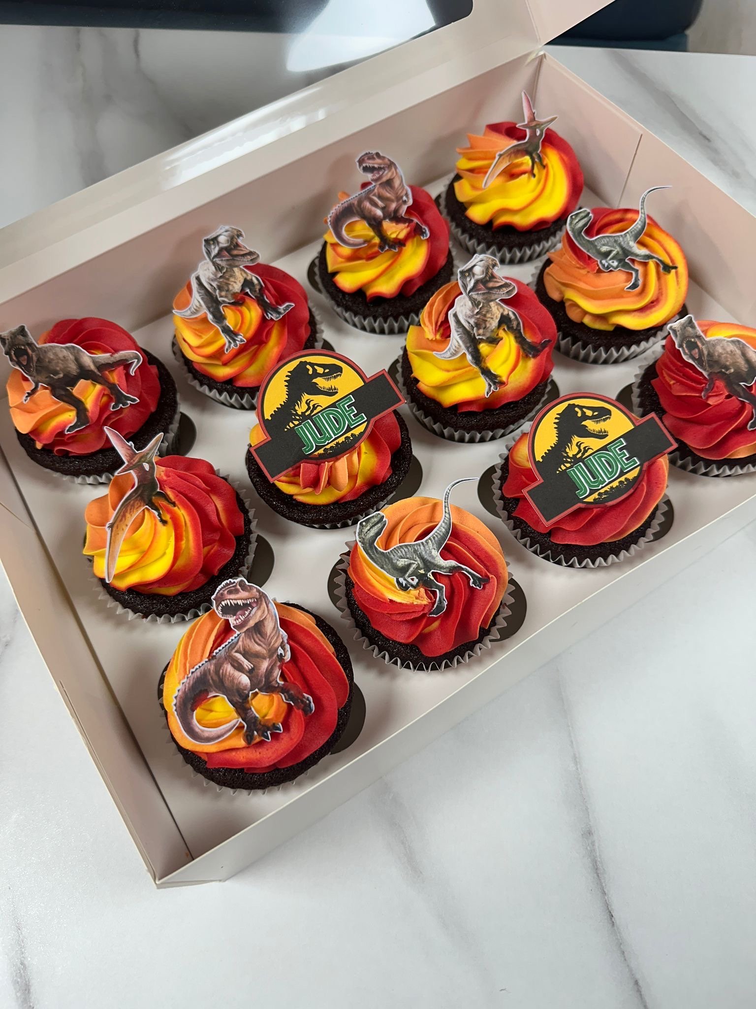 Dino cupcakes