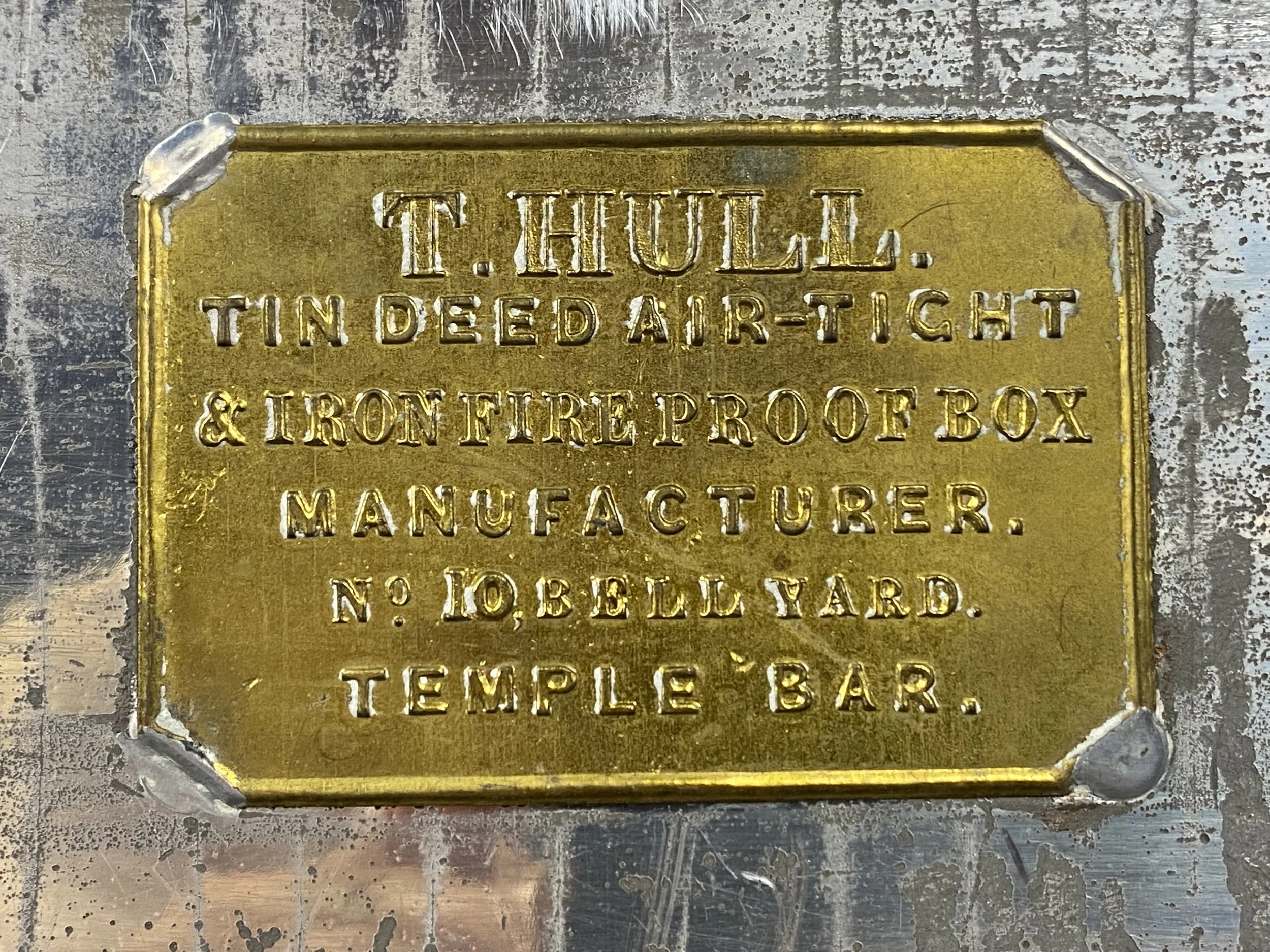 Antique Metal Deed Box Named Arthur Ditchfield — Samplers, Treen ...