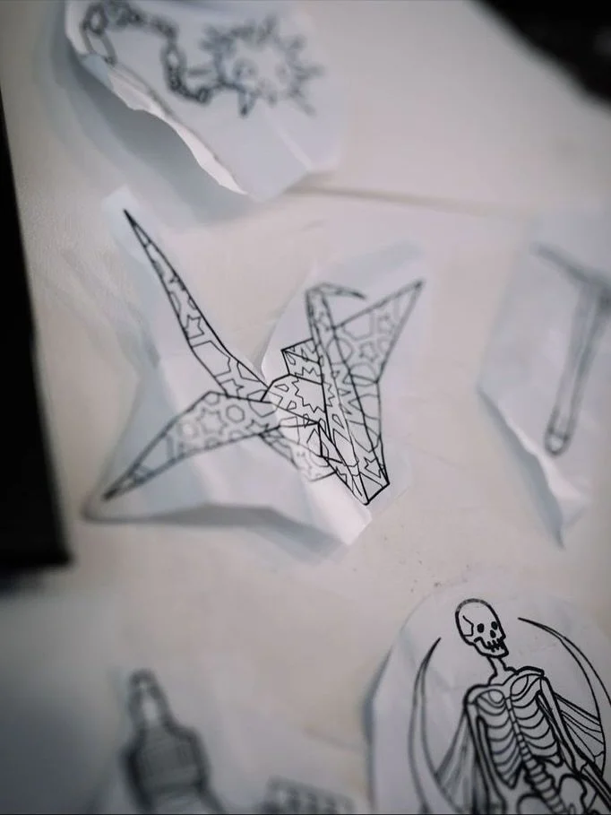 From our stencil to your skin .

Got an idea ? A sketch ? ✍🏼 let&rsquo;s hear it