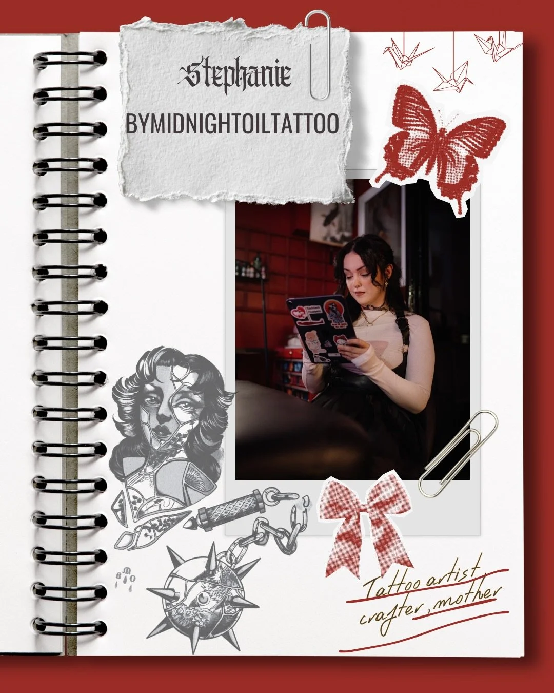 🖤Meet the Artist 
🖤Stephanie 
🖤Best way to book - Instagram - @bymidnightoiltattoo