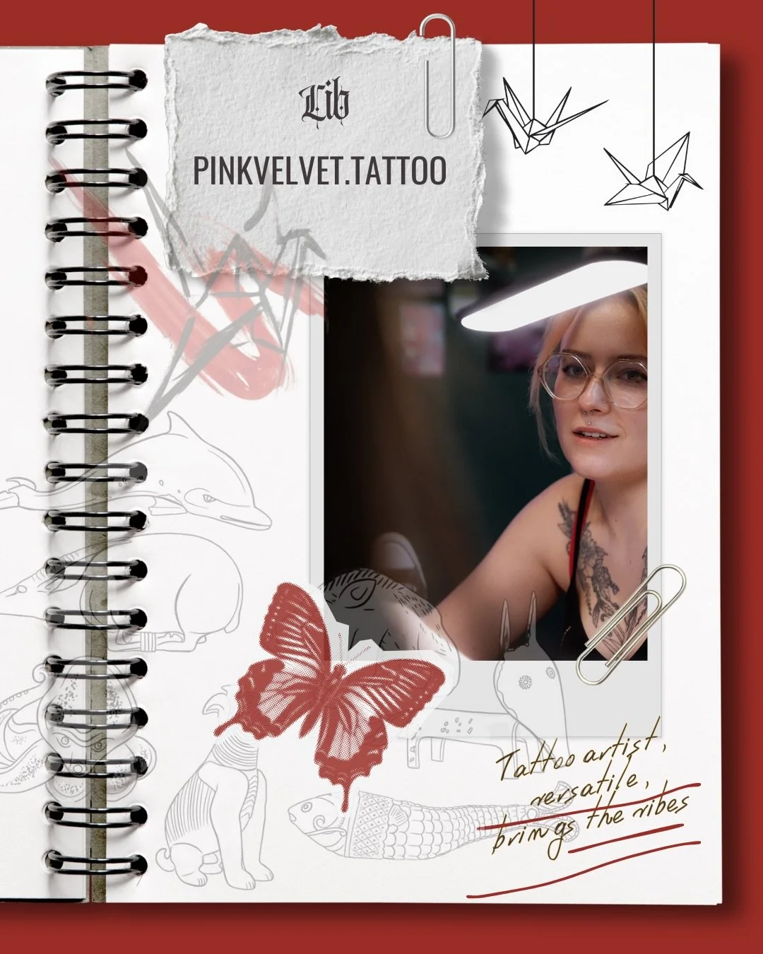 🖤Meet the artist 
🖤Lib - @pinkvelvet.tattoo 
🖤Best way to book &hellip; insta