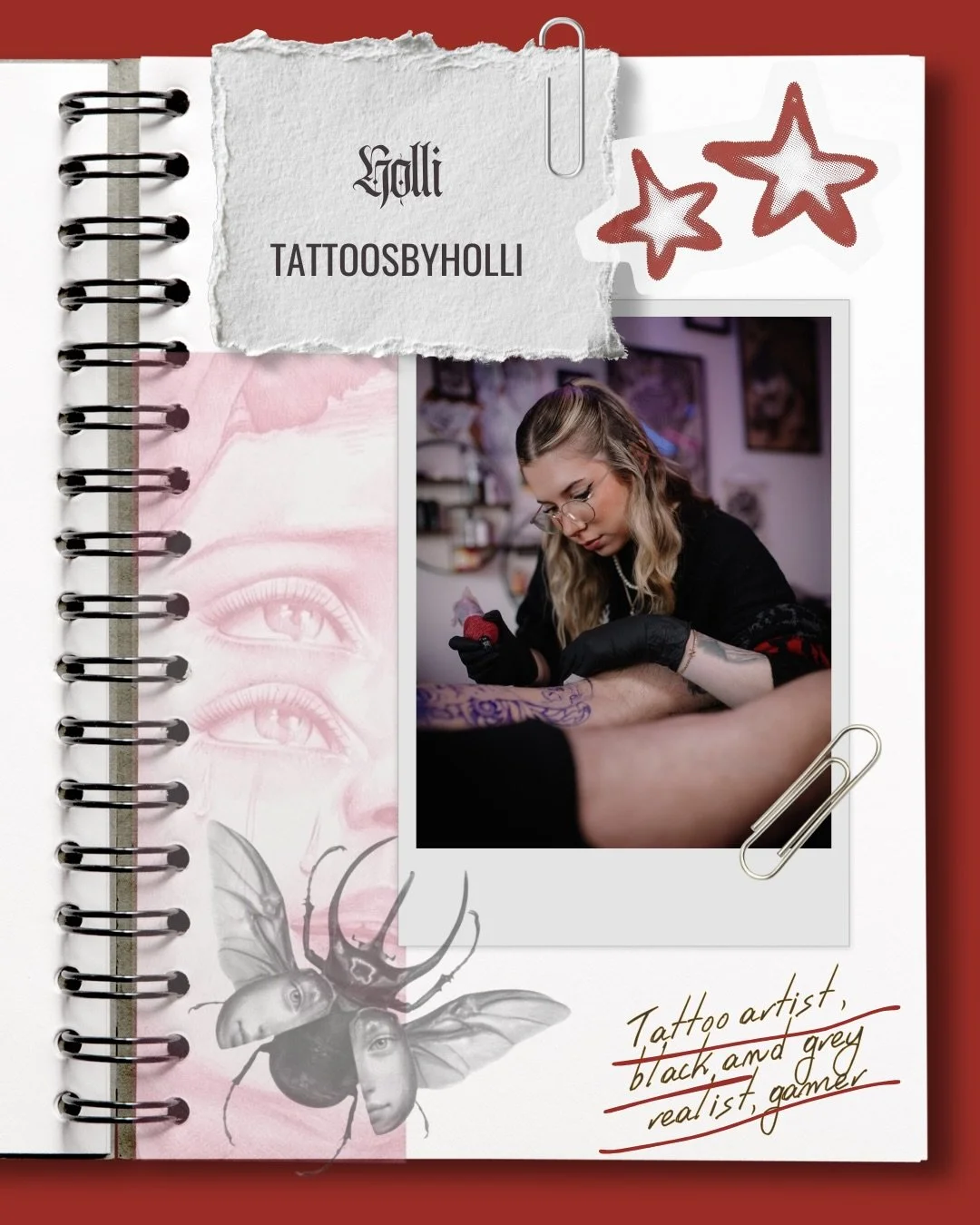 🖤Meet the artist 
🖤 @tattoosbyholli