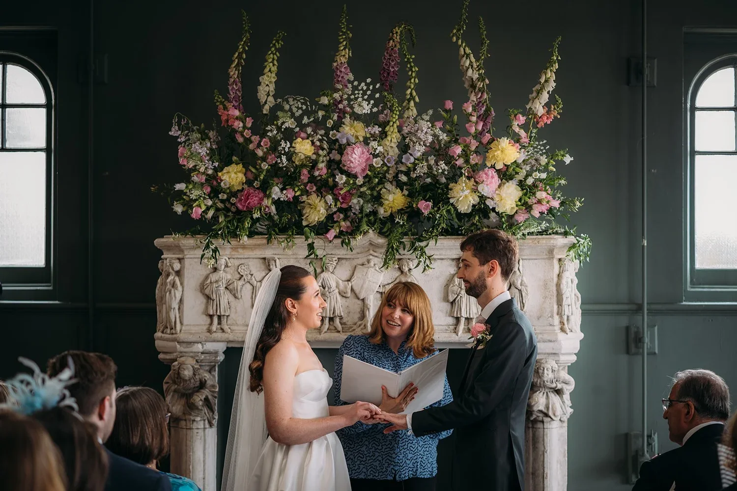 Seasonal Summer wedding flowers at the historic The House Hotel, Ramsgate.