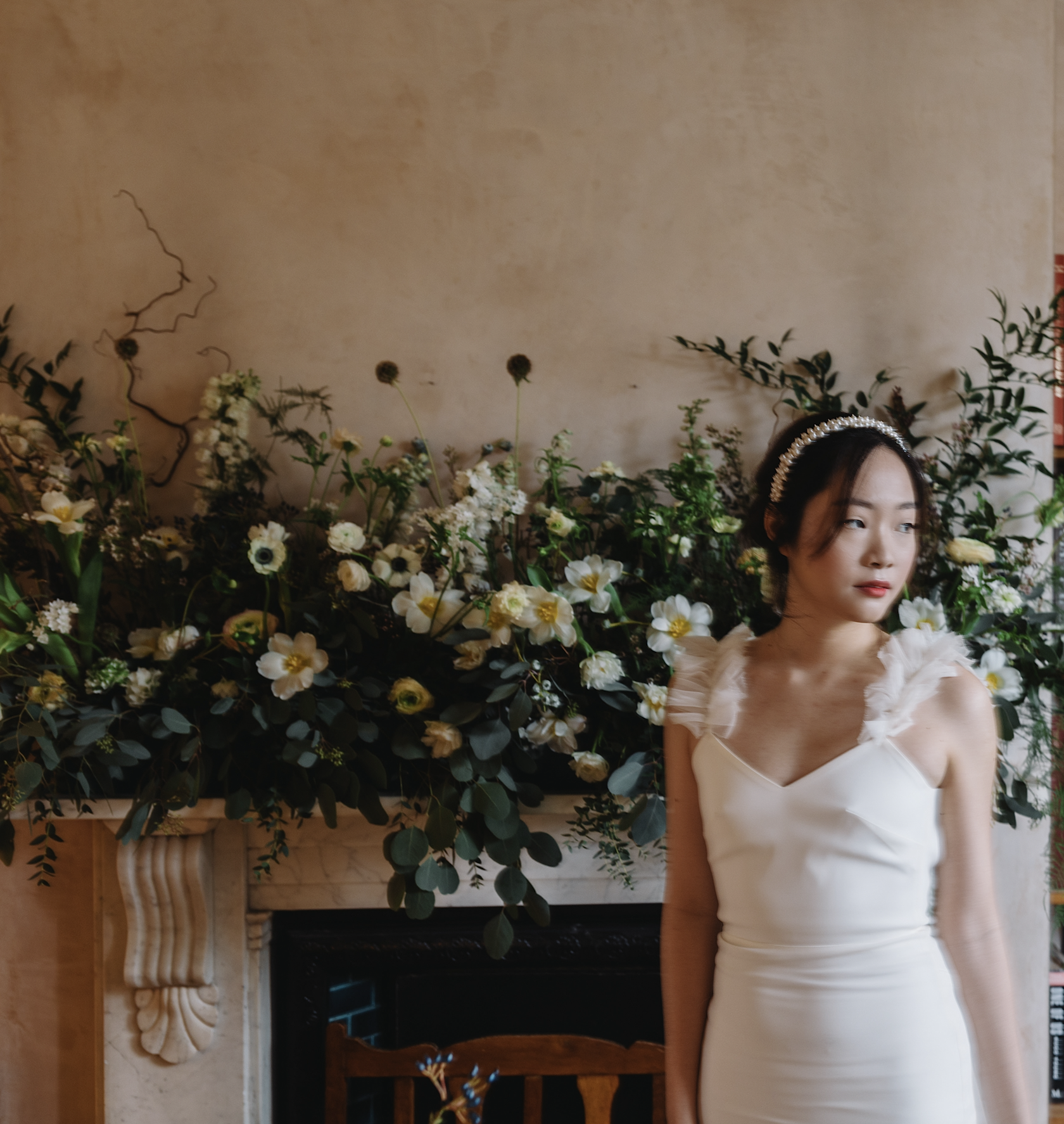 An intimate wedding with maximal floral styling.