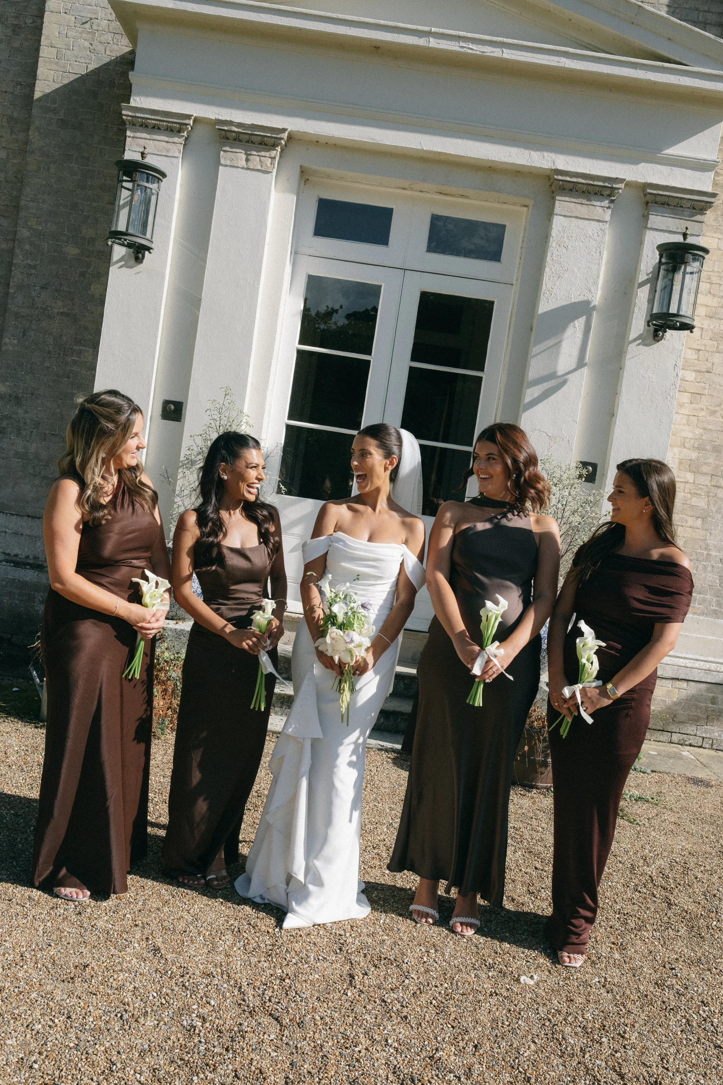 bride-and-bridesmaids-chocolate-brown-dresses.jpeg