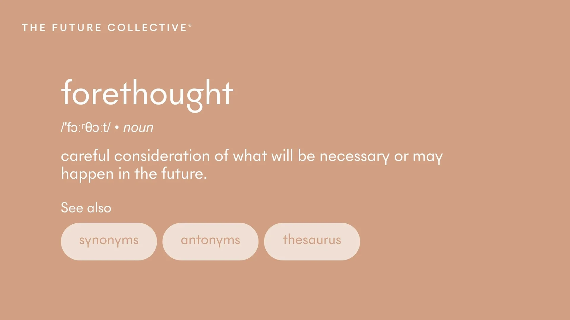 It’s the (Fore)thought that Counts