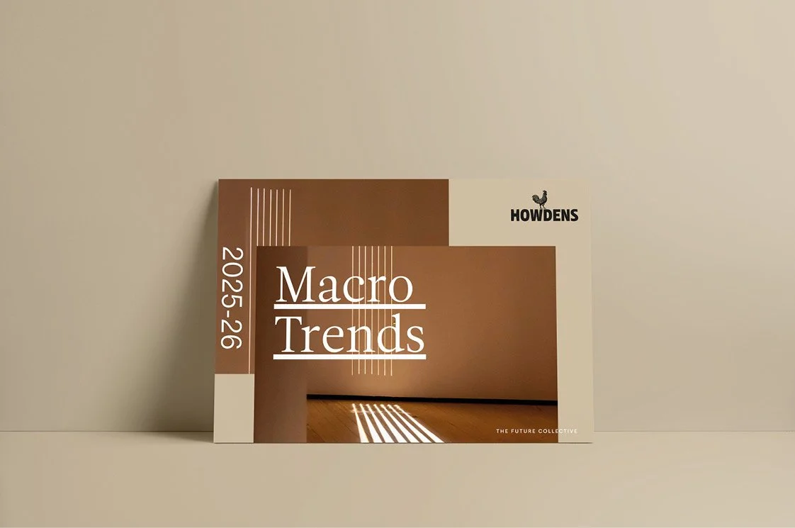 Promotional materials for Macro Trends report for Howdens