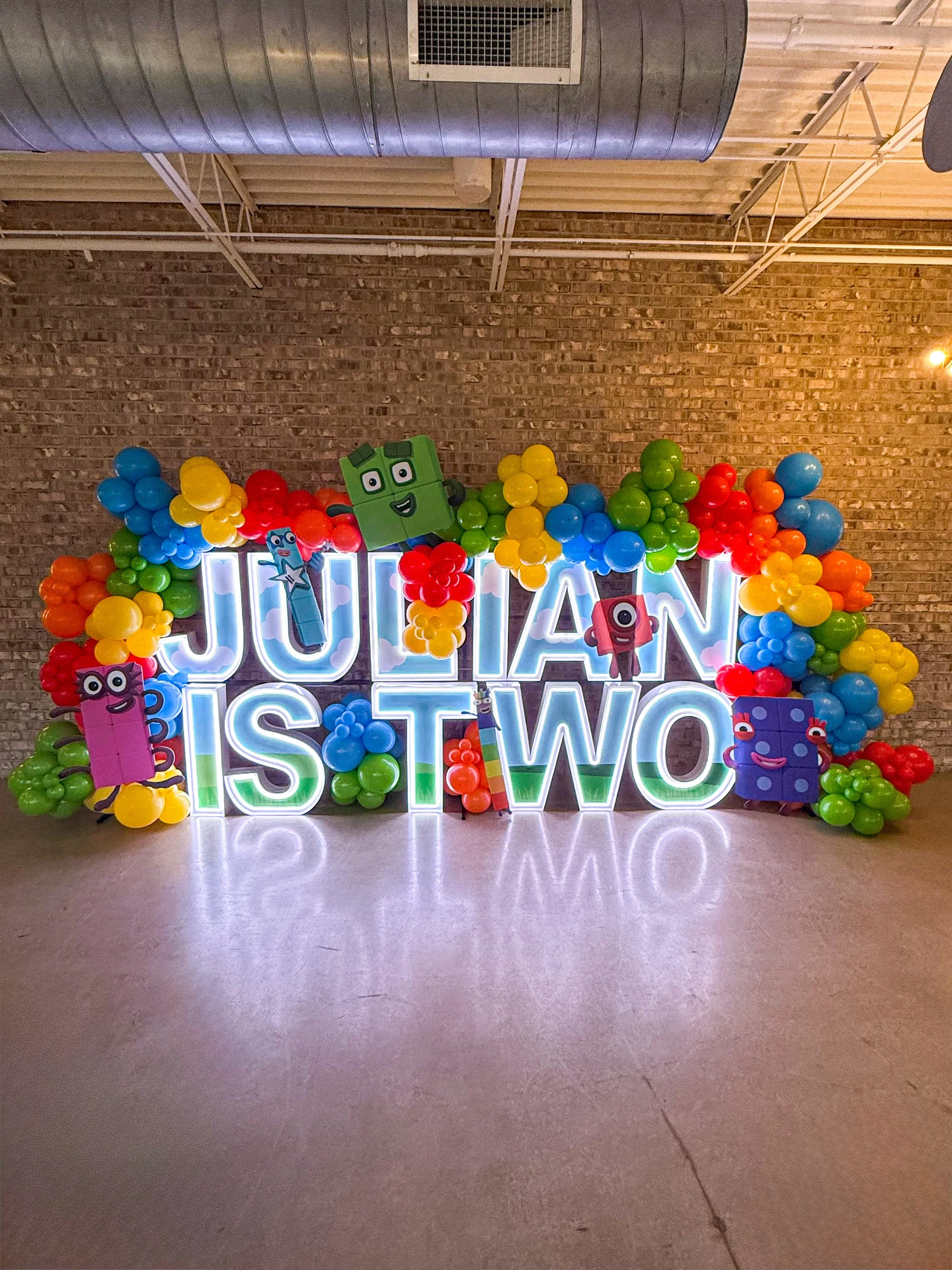 LED Marquee Letters With Custom Inserts