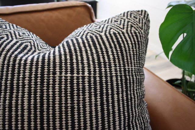 The textile is a result of skillful handweaving comprising a strenuous process that requires seamless rhythm and coordination.