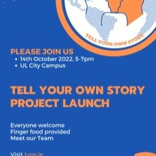 We are delighted to announce the official launch of the 
@tyos_project Friday 14th of October, 5-7pm @universityoflimerick 
 City Campus. Come and join the project team. Everybody welcome! Register in this link 👇
https://www.eventbrite.com/e/tell-yo