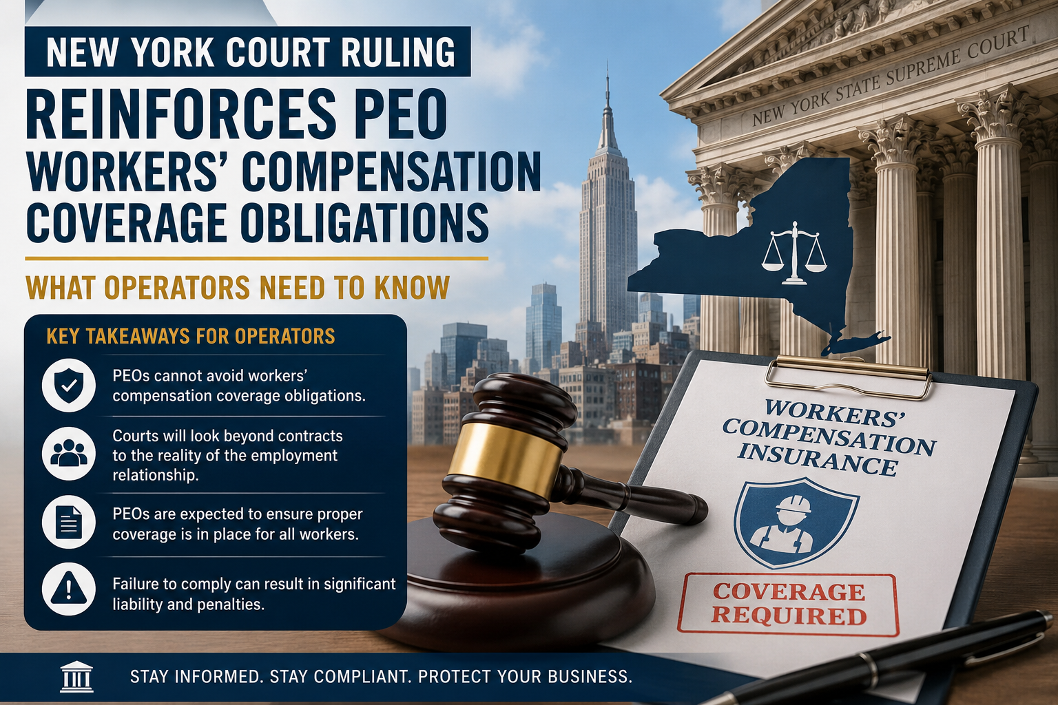 New York court ruling reinforces PEO workers' compensation coverage obligations: What operators need to know