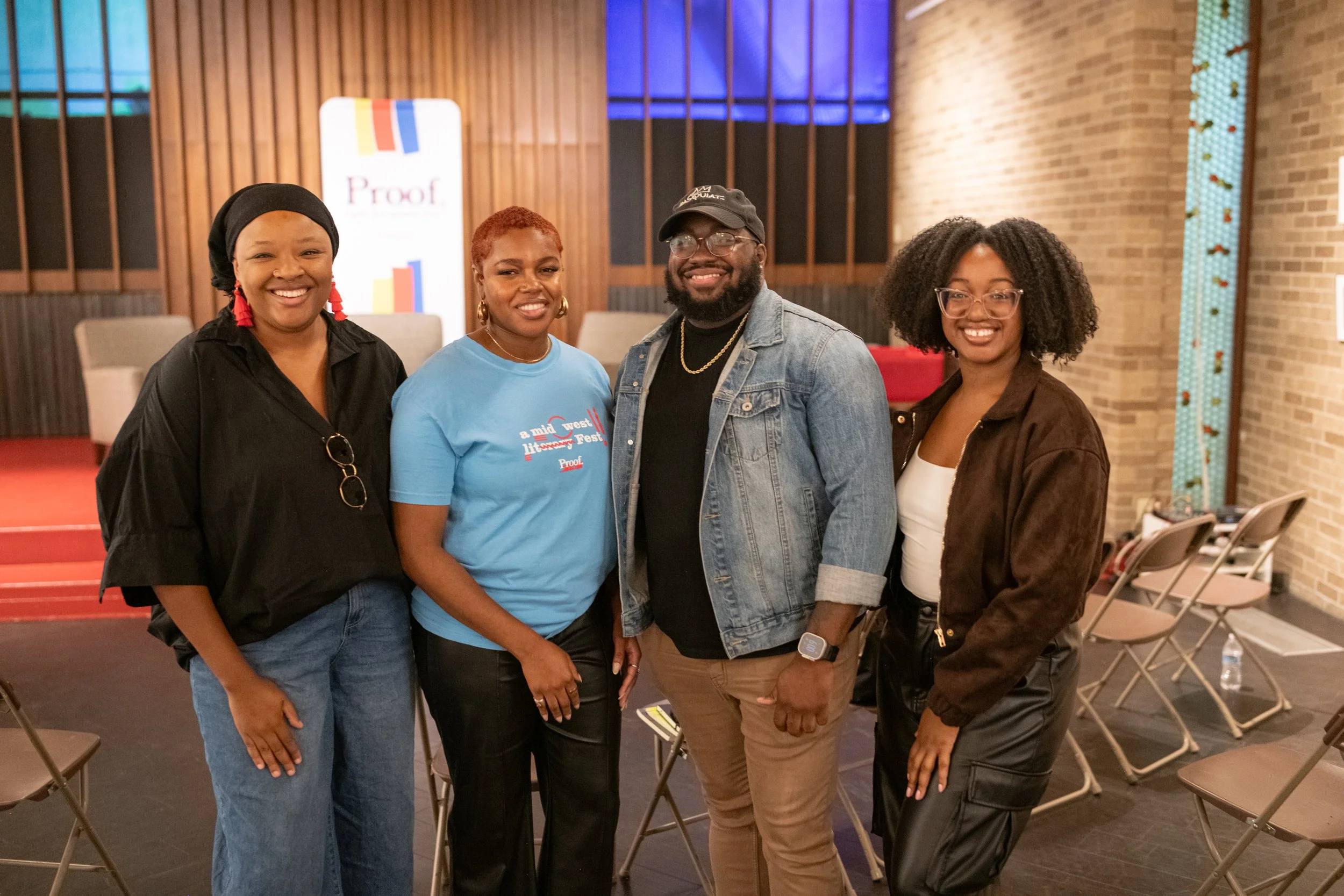 Thomas Kneeland, pictured with (from left to right) Leah Johnson, Chantel Massey, and Arriel Vinson.