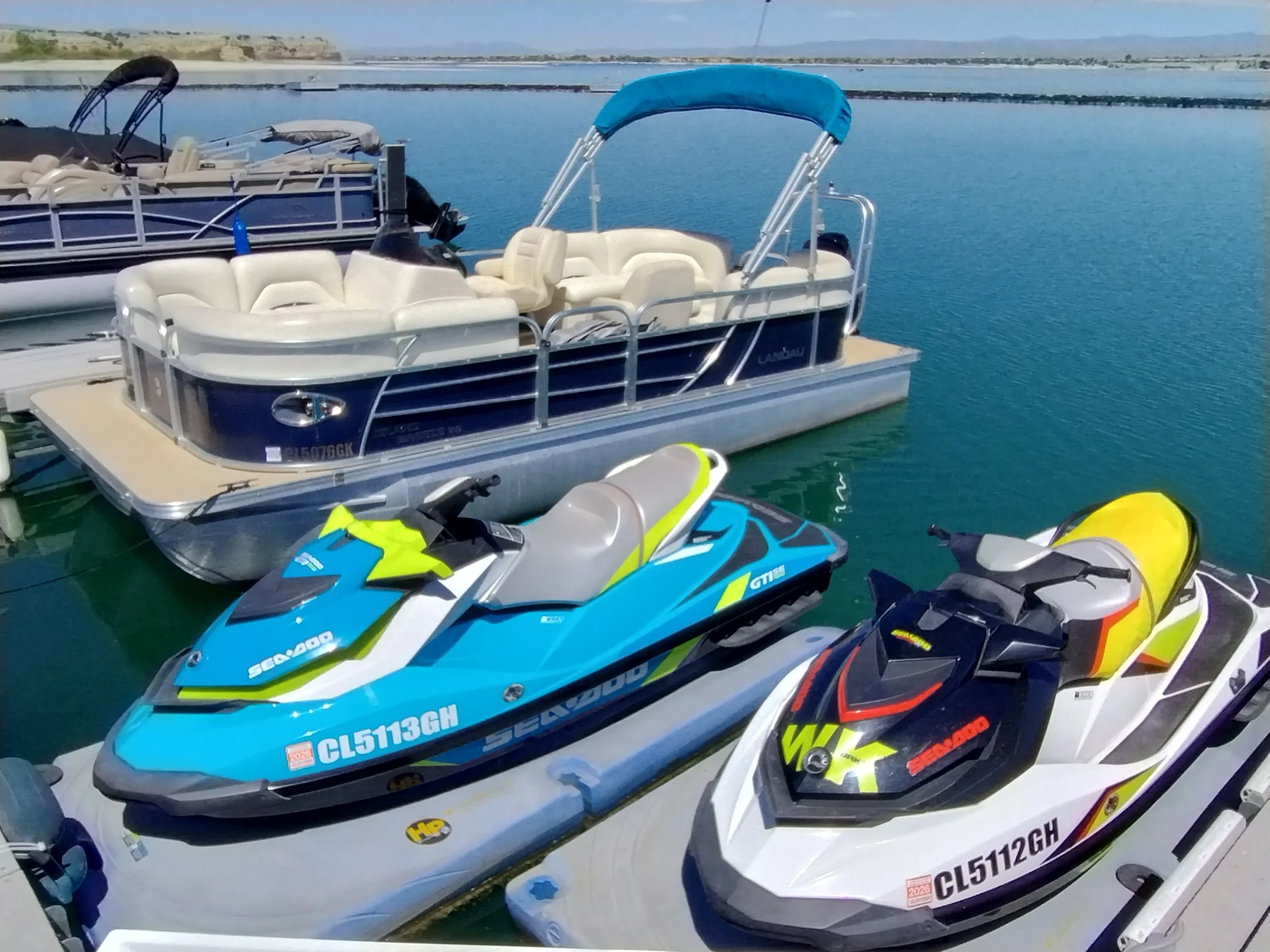 2018 Pontoon + Two 2015 Sea Doos - Slip & HydroPorts Included