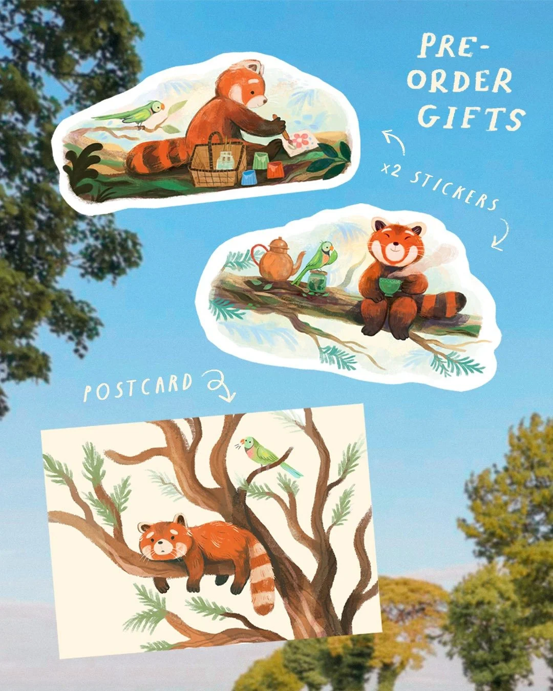 Friends, as a thank you, I&rsquo;ll be sending this bundle to everyone who pre-orders Squabble and Squeak. It includes two stickers featuring artwork from the book, and a postcard with early concept art we used in the original pitch.

If you&rsquo;ve