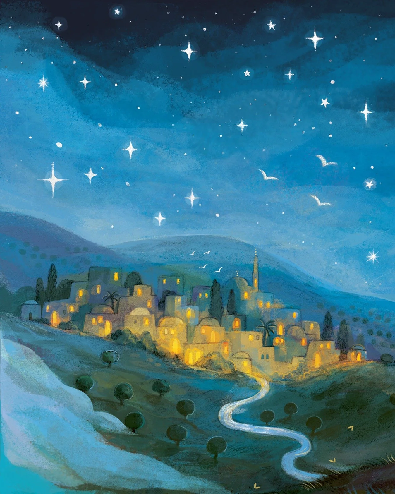 Eid Mubarak! ✨ Wishing you all a beautiful Eid, and peace for our community around the world 🤍

Artwork is from the recently revealed cover of Under the Olive Moon, beautifully written by @nour_ferwana and @mariaisabelsanchezvegara. Publishing this 