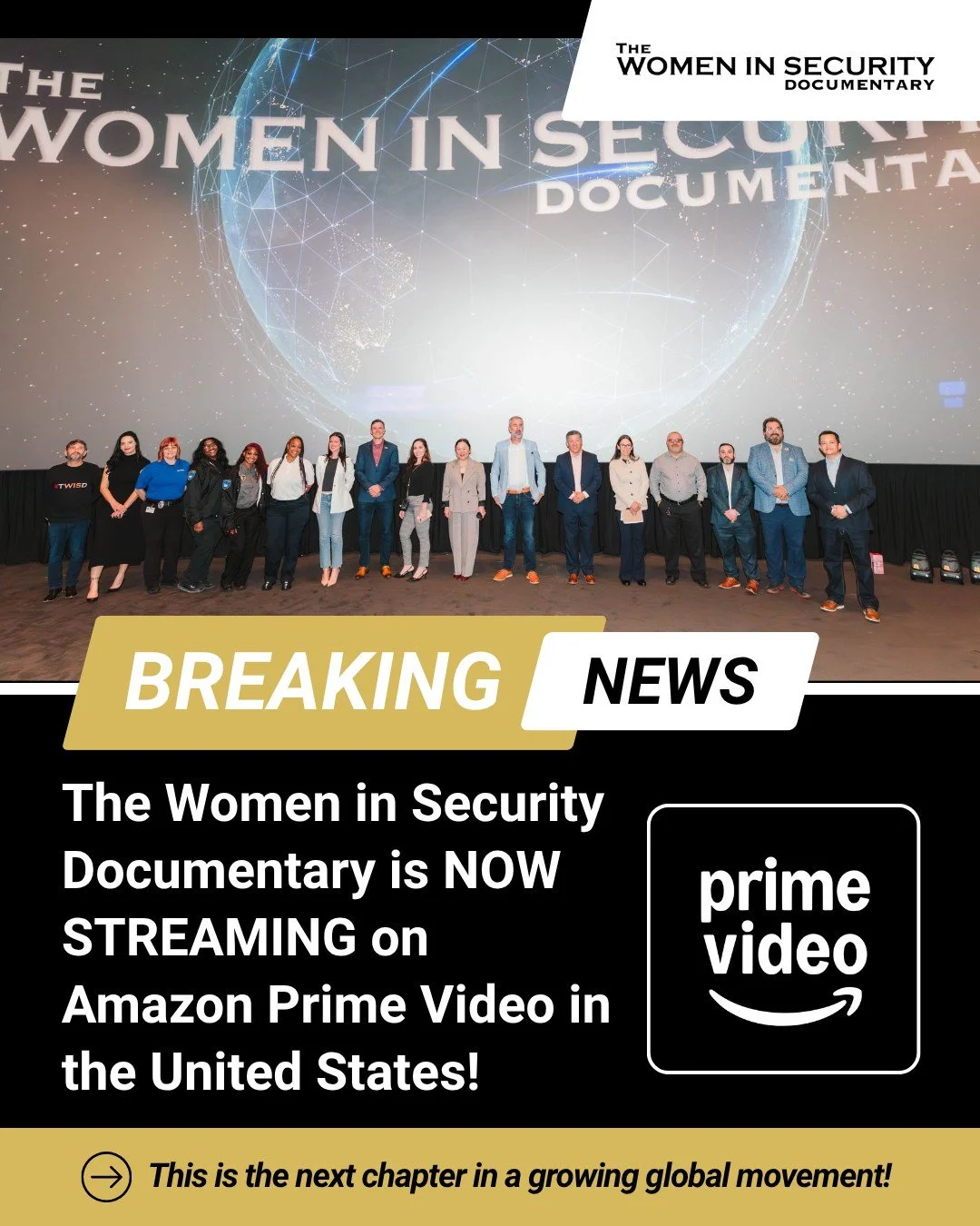 From screenings to screens! 🎬

The Women in Security Documentary is now available on Amazon Prime Video in the U.S.A. for rent!

This is just the next chapter in a growing global movement across the security profession! We are beyond excited, so sha