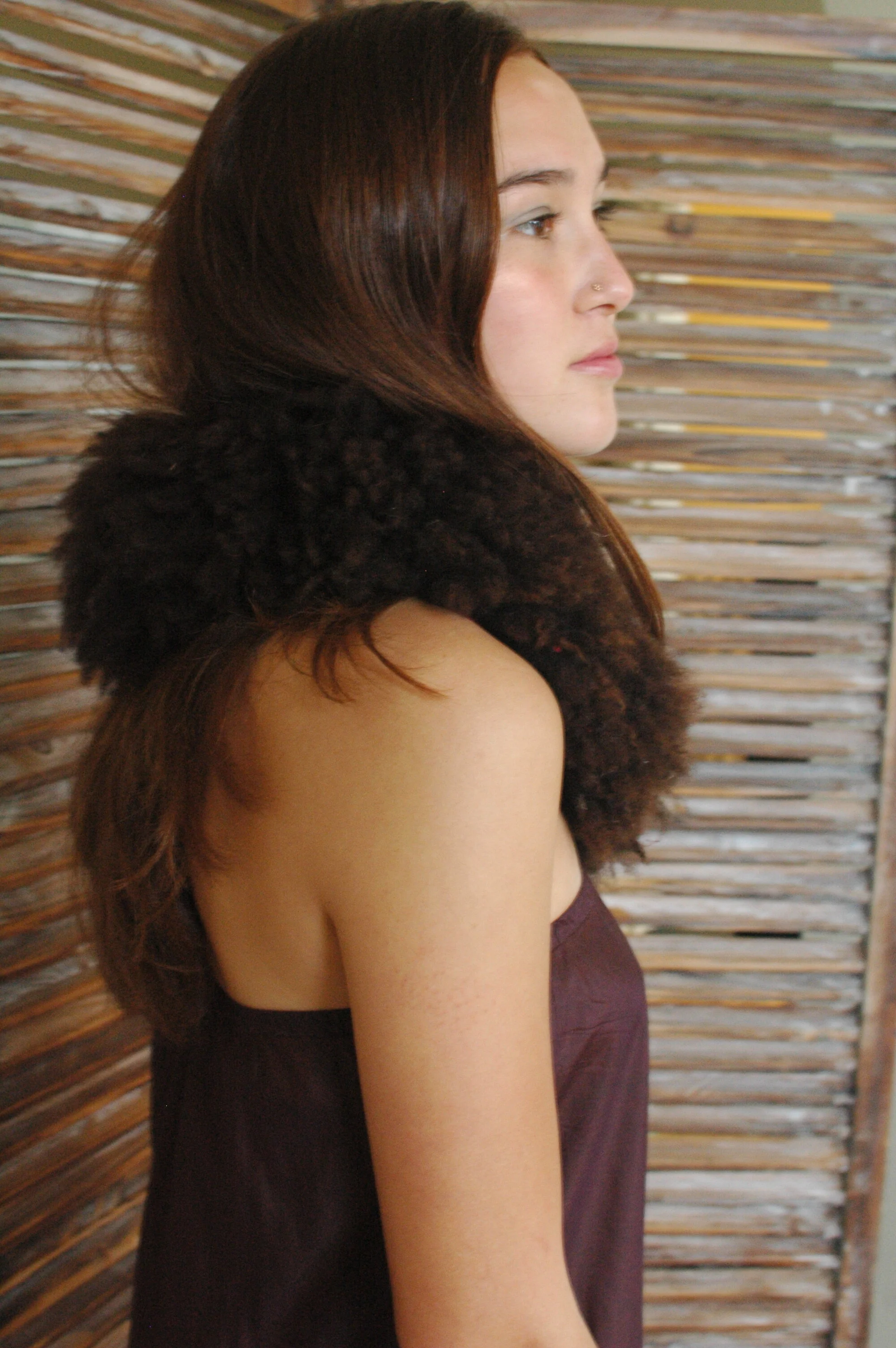 luxurious wool collar