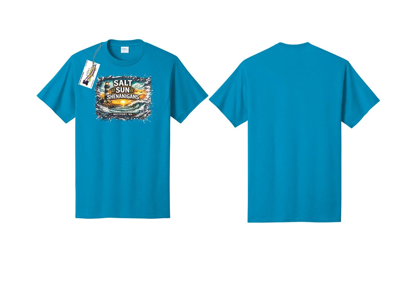 Sun Salt Shenanigan Westport, Washington Pacific Northwest PNW Crew Gear Beach Mens