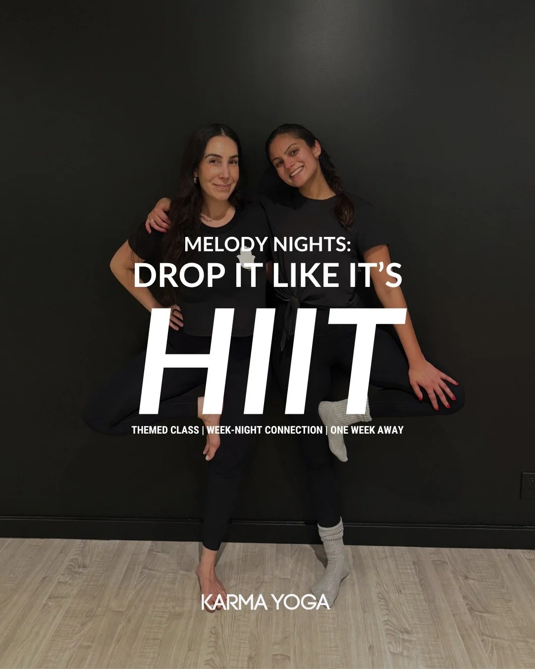 ONE WEEK AWAY: @MelodyMakhfi is back for Melody Nights: Drop It Like It&rsquo;s HIIT! 🔥

Expect serious sweat &amp; feel-good endorphins, the perfect class to leave you feeling strong, challenged, and connected. And to top it all off, we'll head ove