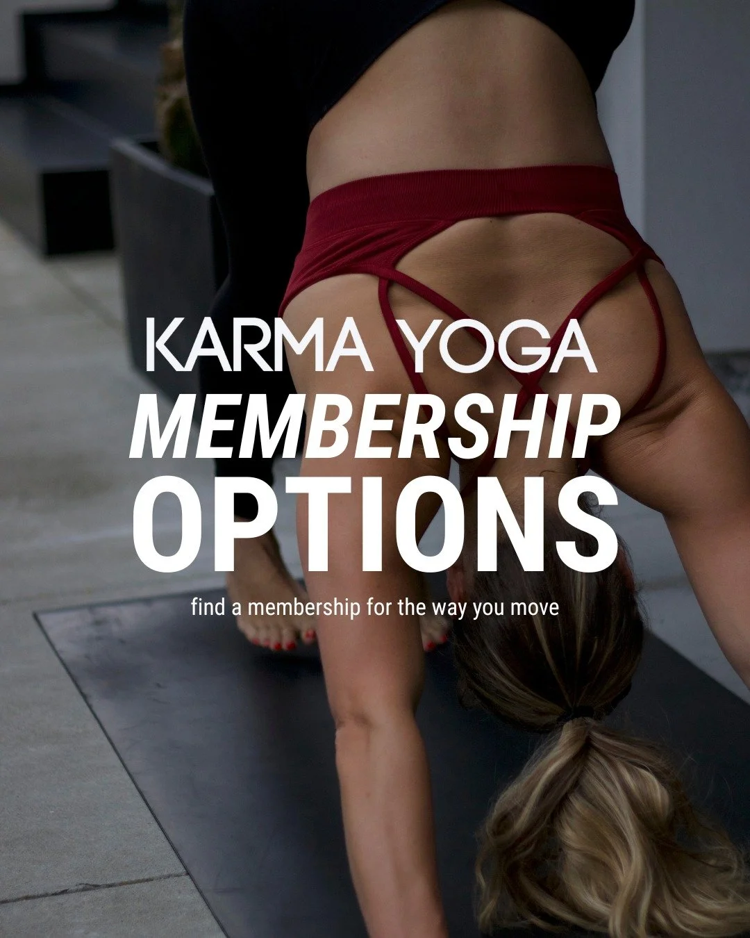 Movement looks different on everyone &mdash; your membership should too. ✨

Whether you&rsquo;re practicing every day, building new habits, moving with friends, or choosing your own rhythm, Karma Yoga has a membership made for you.

Explore the optio