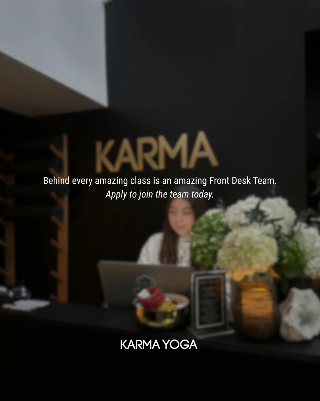 Love Karma Yoga classes? Want to deepen your connection to our community? Join us at the Front Desk! 👩&zwj;💻

We&rsquo;re looking for positive individuals with a love for movement, meticulous attention to detail, ability to learn quickly and an ent