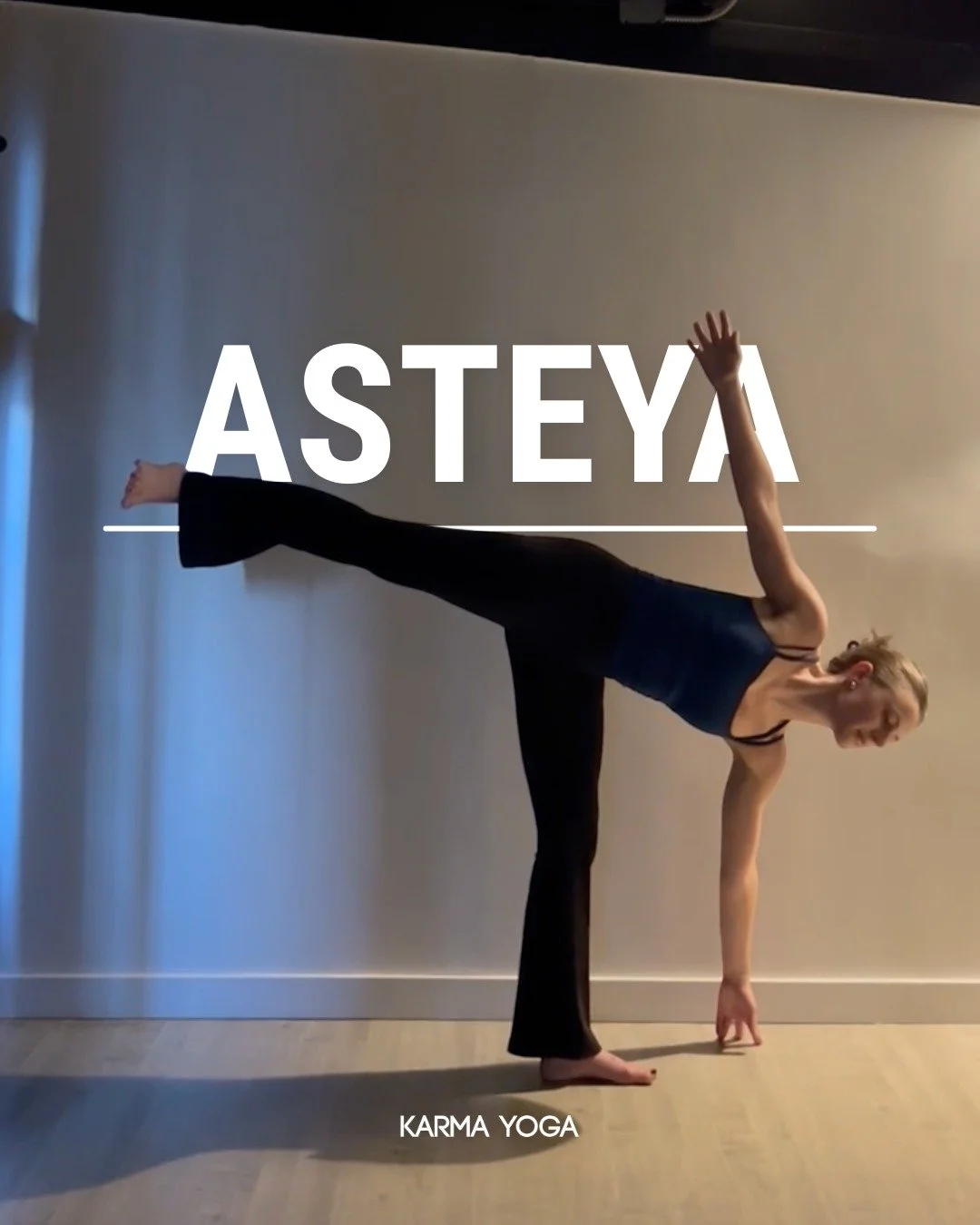 Asteya is the third yama, or vow, of the yoga sutras described by Patanjali, and it translates to "non-stealing." ✨

Practicing asteya can look like...
💛 Not comparing your practice to someone else's 
💛 Honoring your limits of when you ne