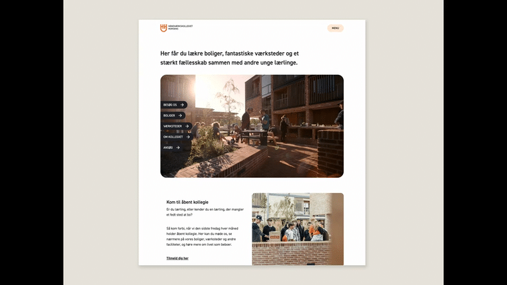 Vi samlede kollegierne under ét tag med et fælles CMS og designsystem