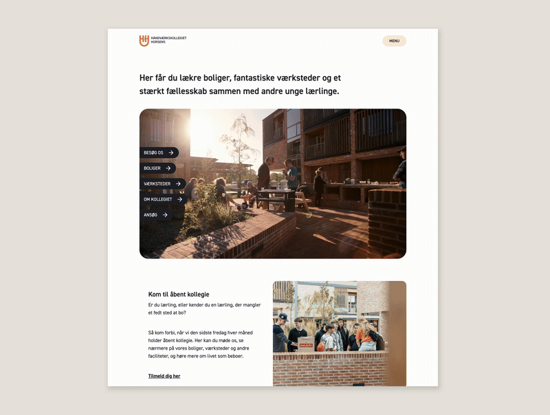 Vi samlede kollegierne under ét tag med et fælles CMS og designsystem