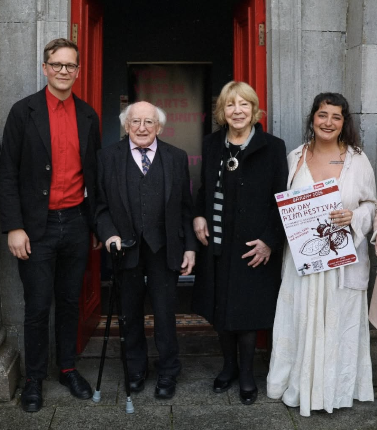 Brazil on Screen founder Verena Barbosa happily working as a co-producer, programmer and communications officer for May Day Film Festival, which was officially opened by President Michael D. Higgins. 