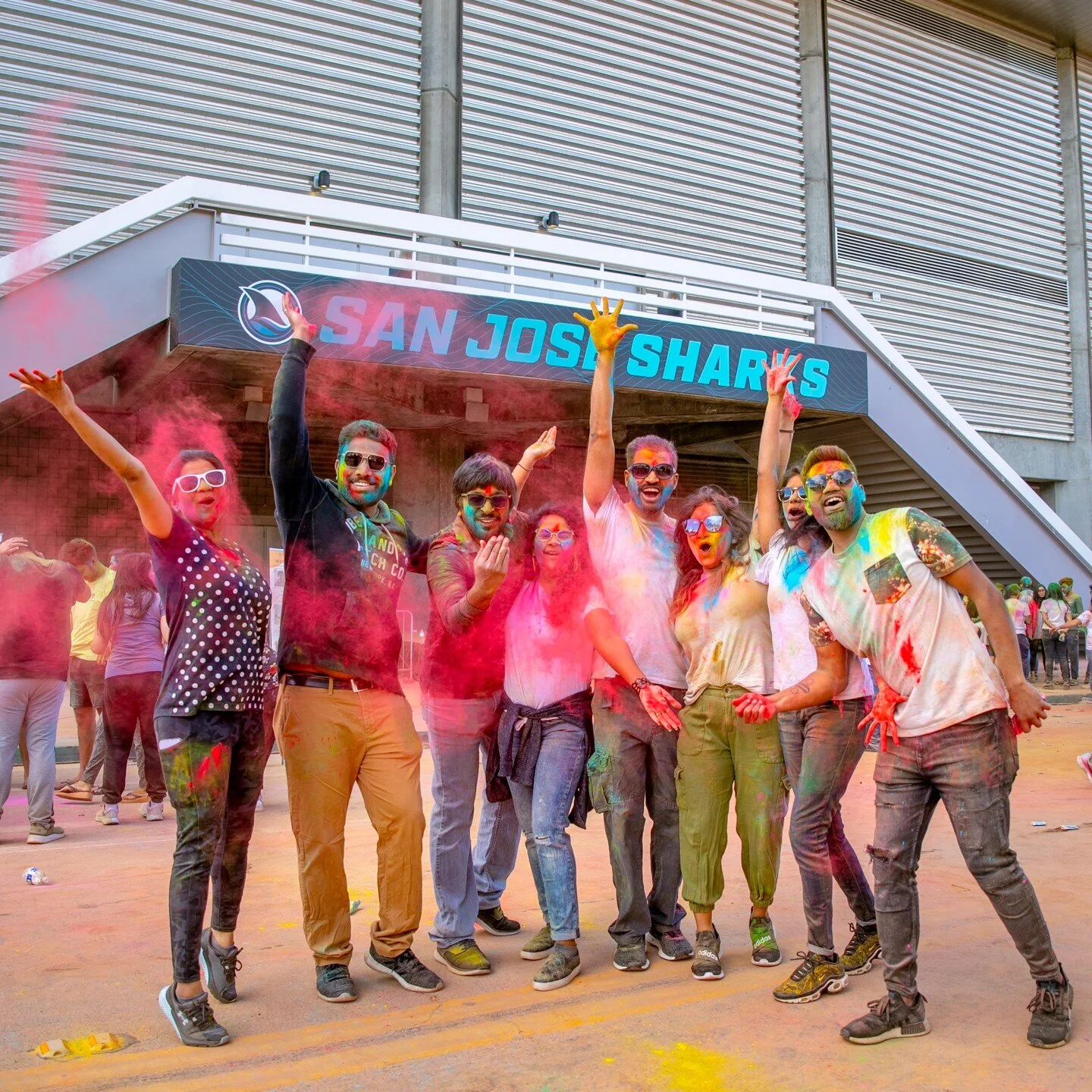 #holi #celebration #sjsharks #colorpop