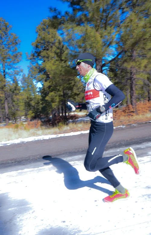 The running segment of the Mt. Taylor Quadrathlon
